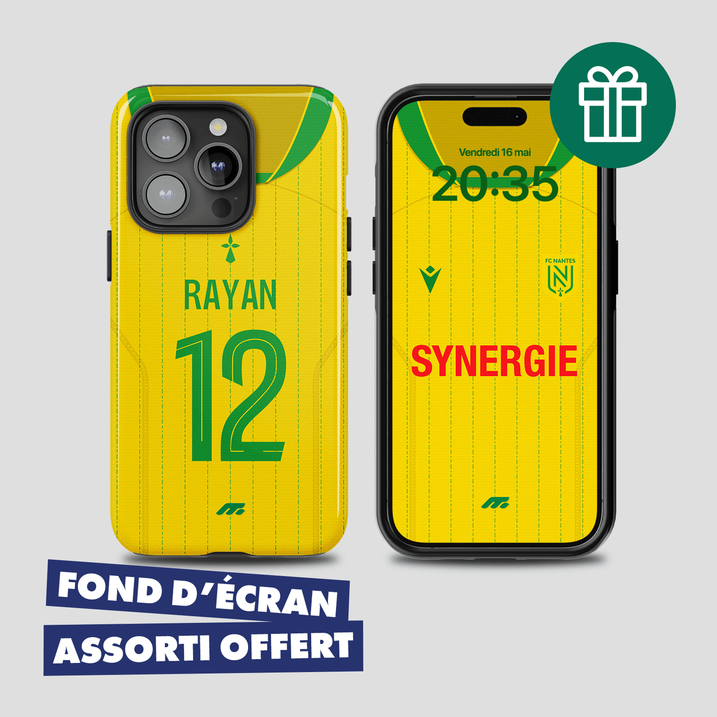 Coque FC Nantes football personnalisable pour téléphone