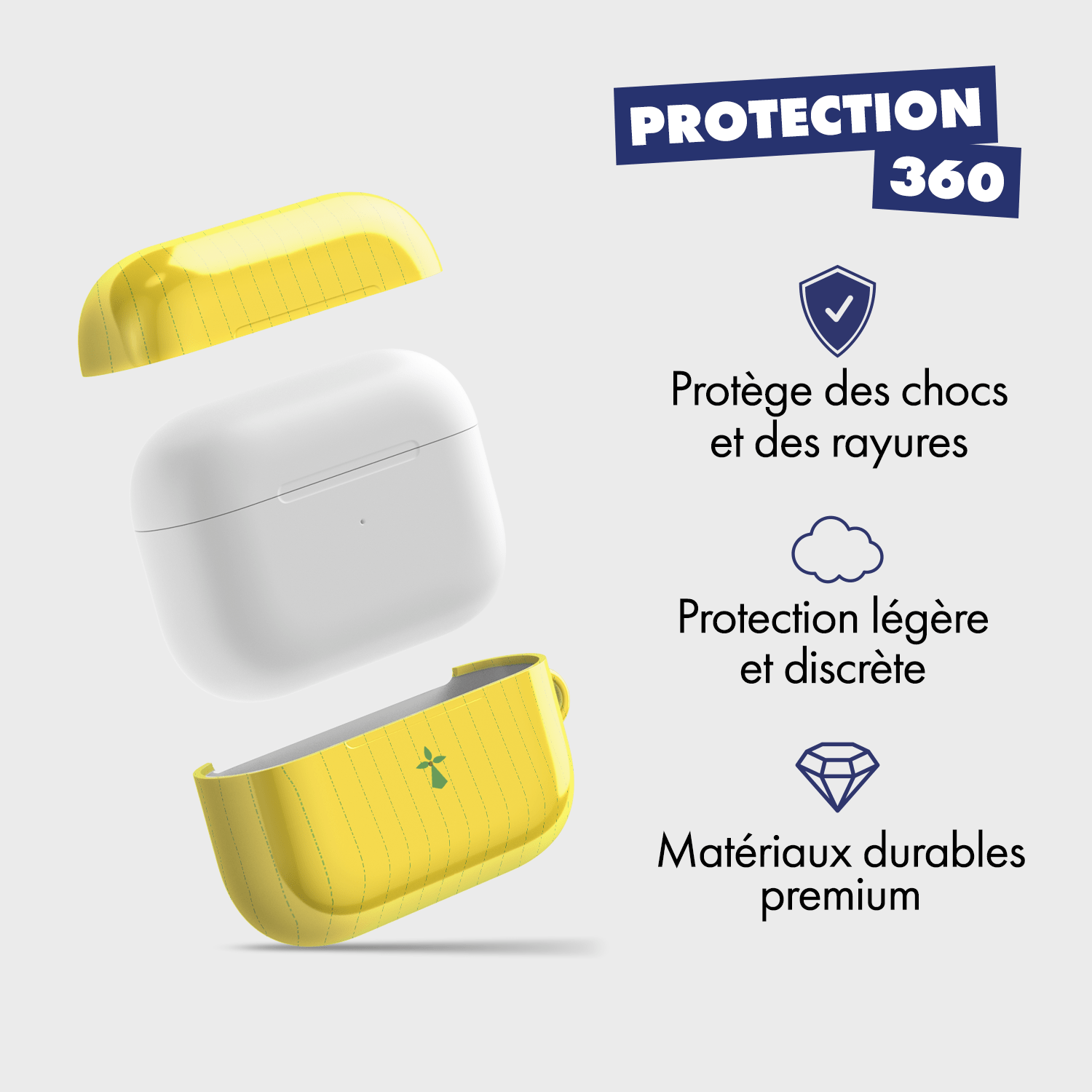 Coque pour AirPods & Samsung buds football FC Nantes