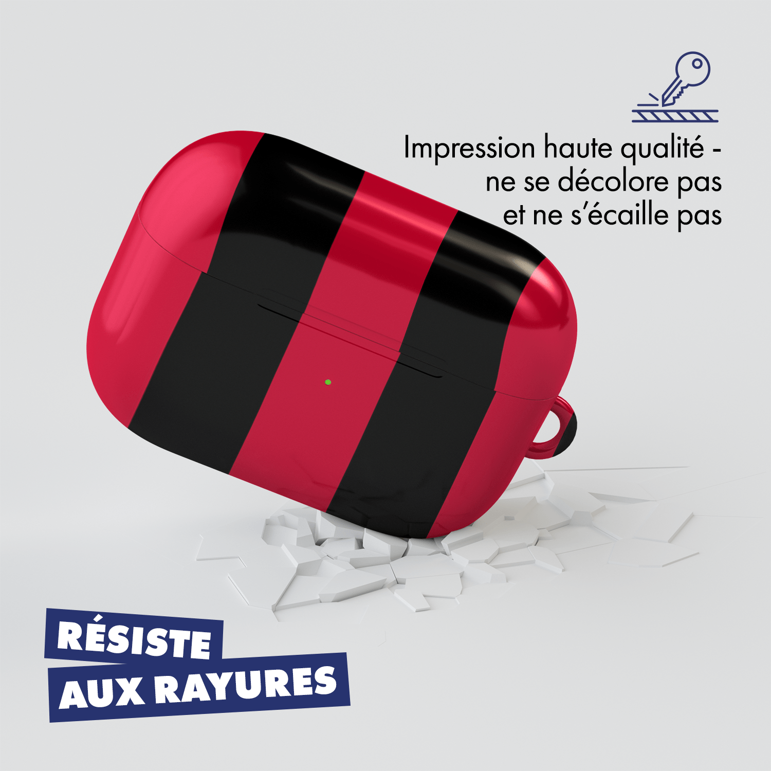 Coque pour AirPods & Samsung buds football OGC Nice