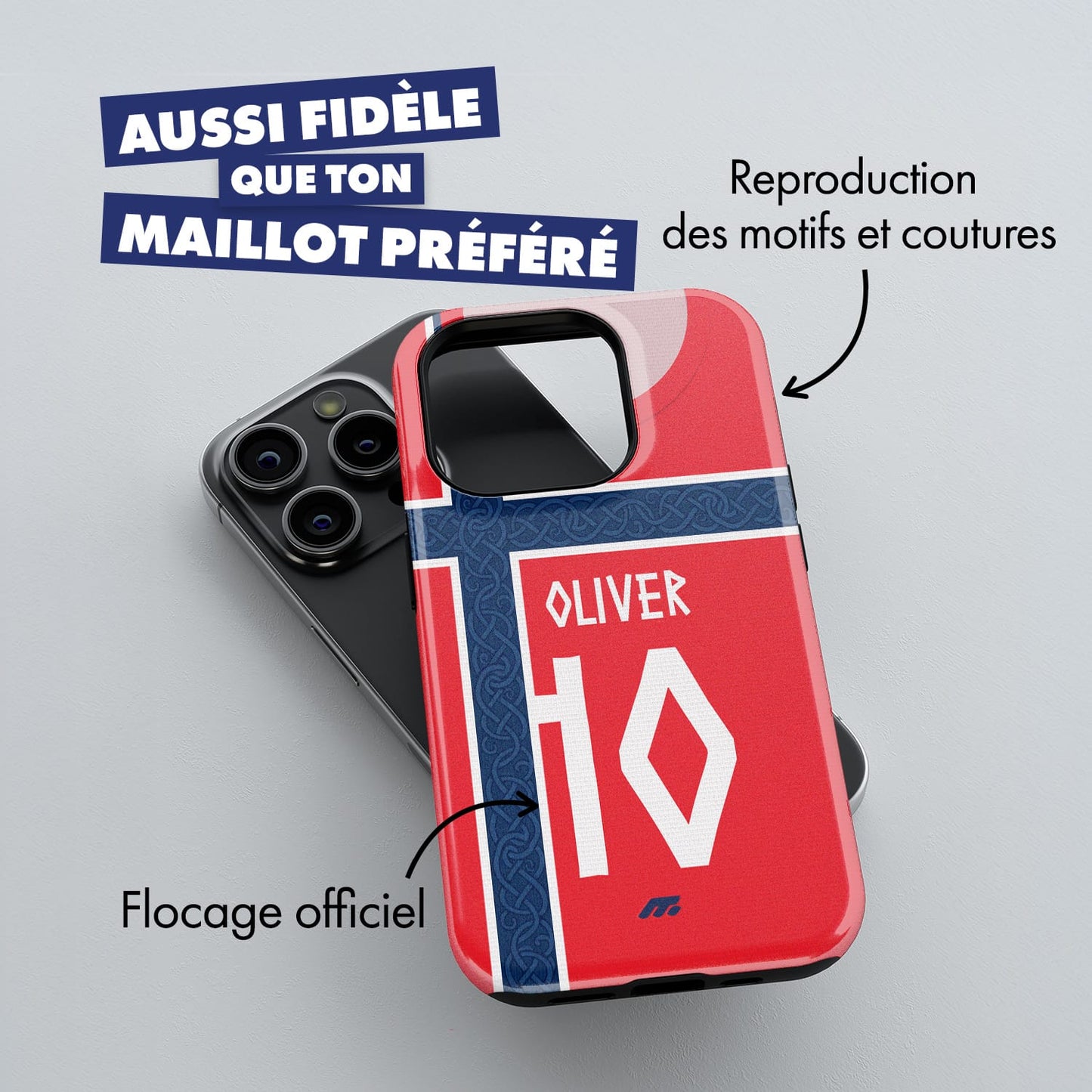 Coque Norvège football personnalisable pour téléphone - iPhone, Samsung, Google, Xiaomi, Oppo