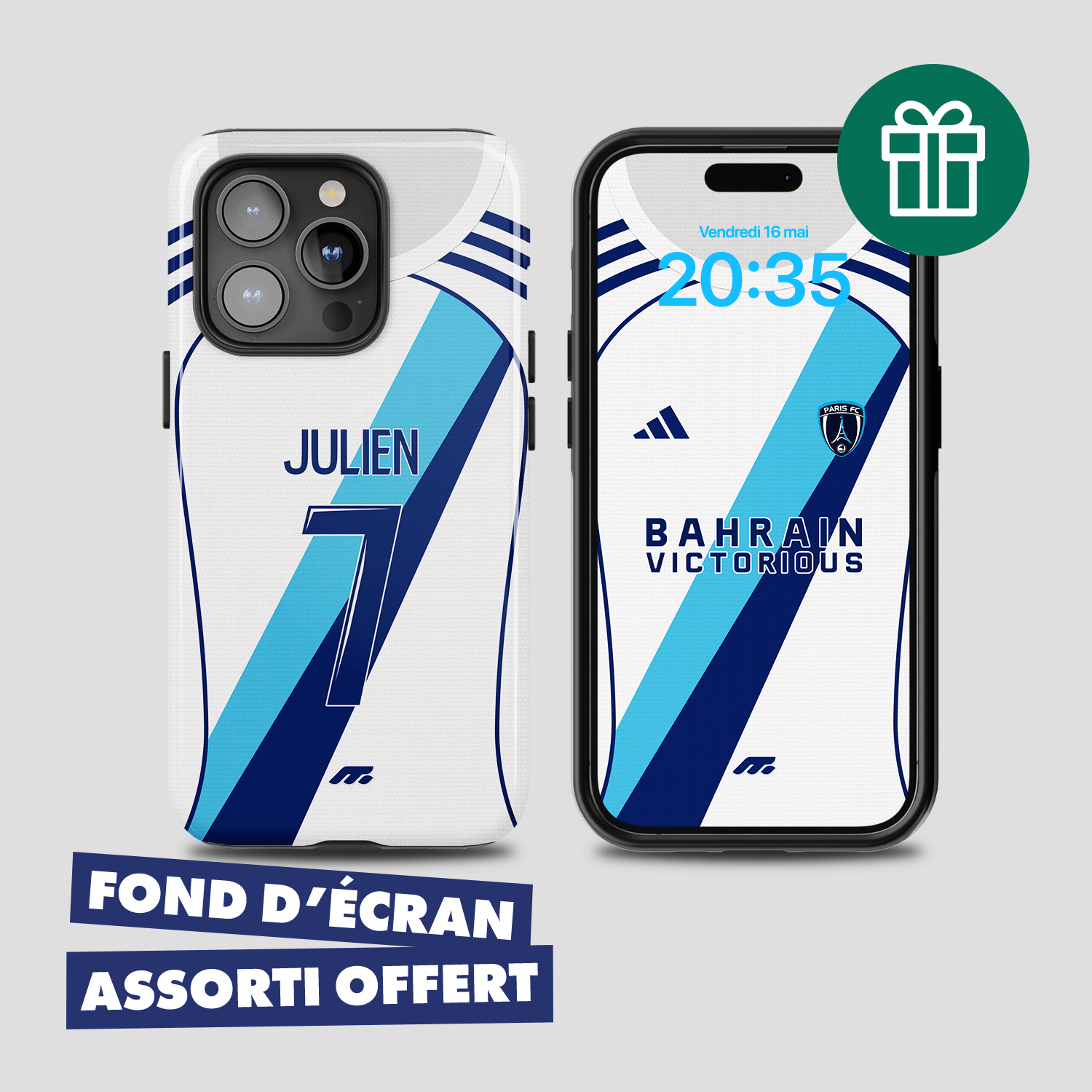 Coque de téléphone PARIS FC personnalisable pour téléphone