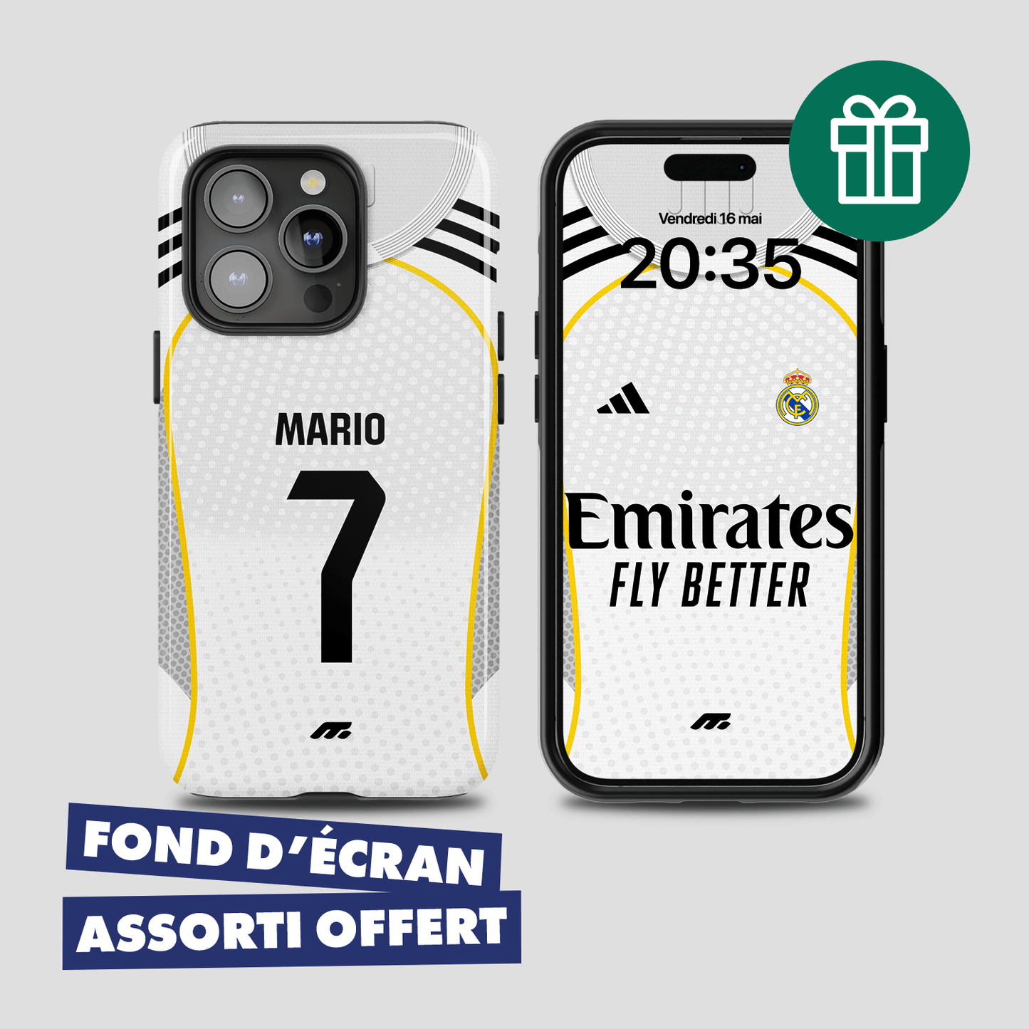Coque Real Madrid CF football personnalisable pour téléphone
