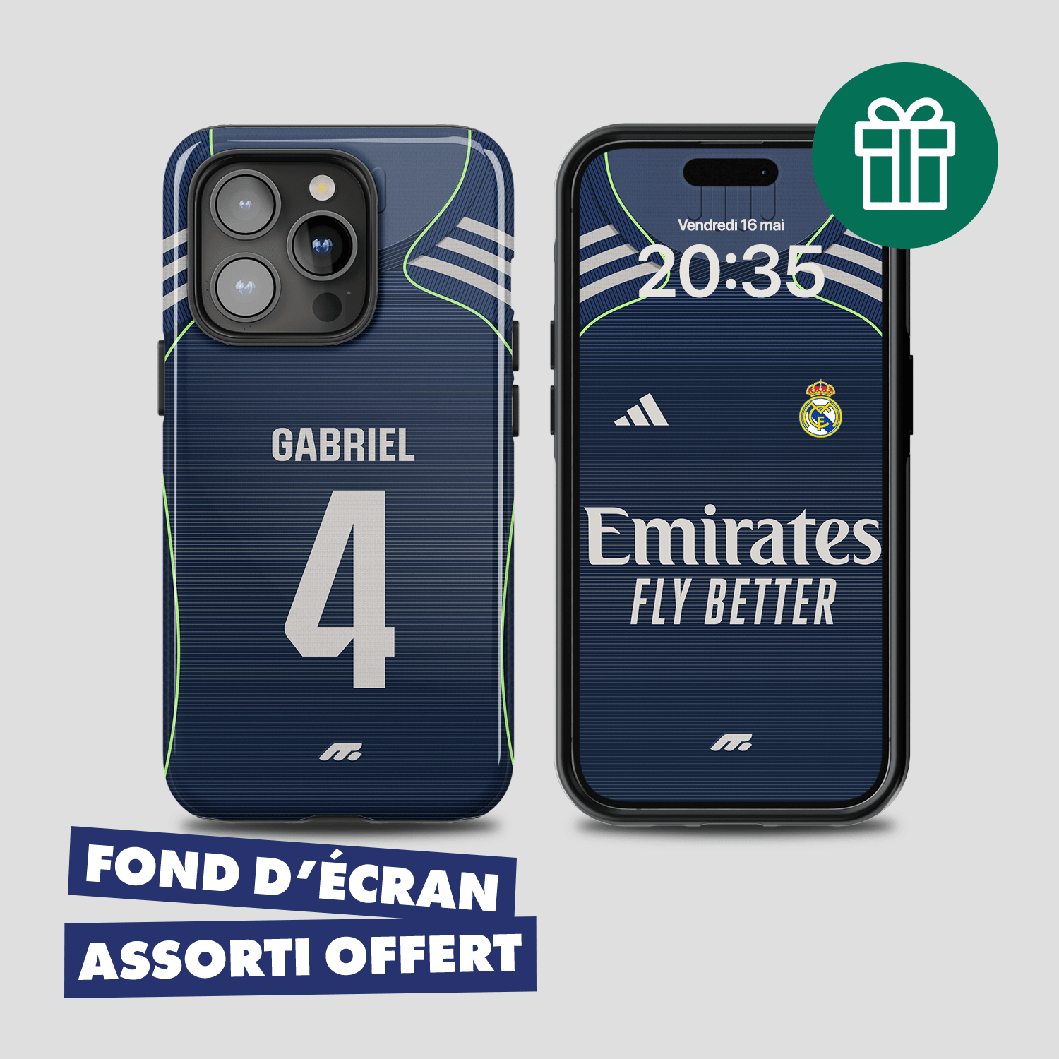 Coque Real Madrid CF football personnalisable pour téléphone