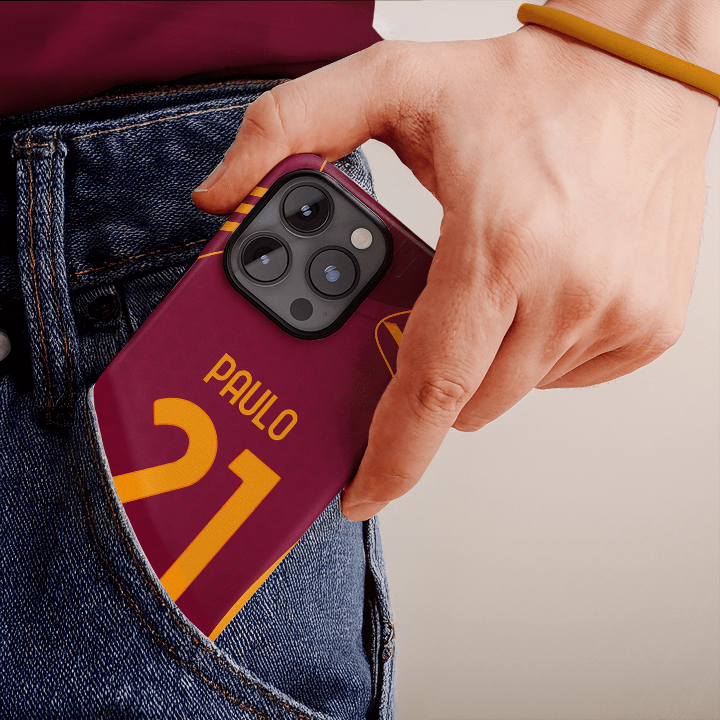 Coque de téléphone As Roma personnalisé de football