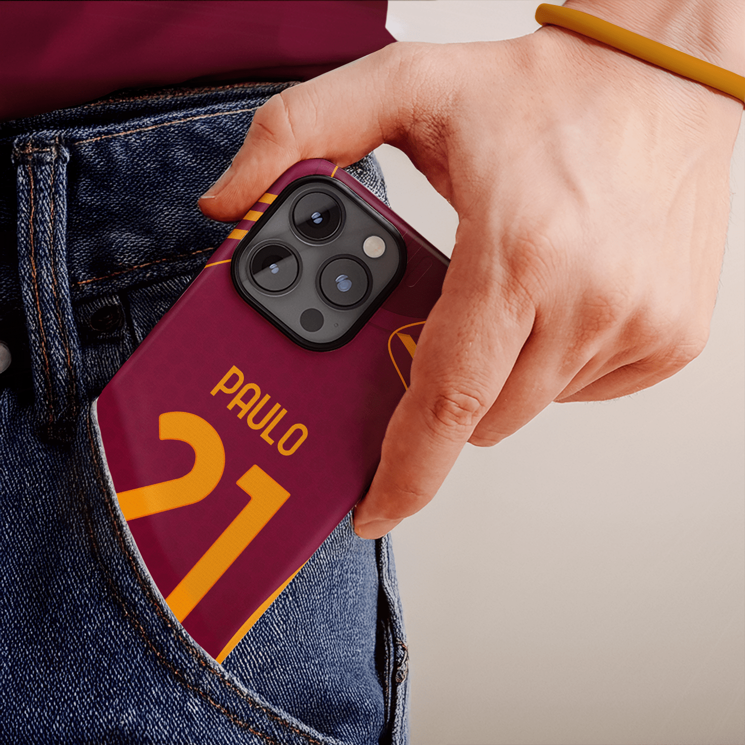 Coque de téléphone As Roma personnalisé de football