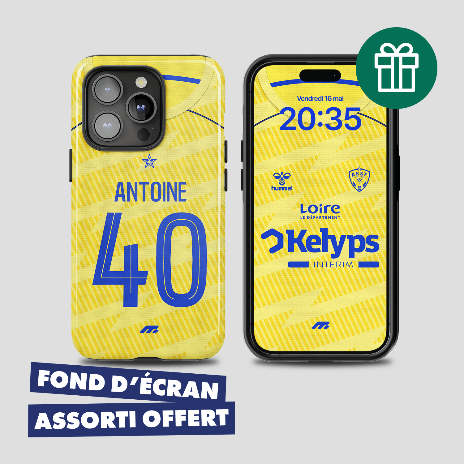 Coque de téléphone SAINT-ETIENNE personnalisable pour téléphone