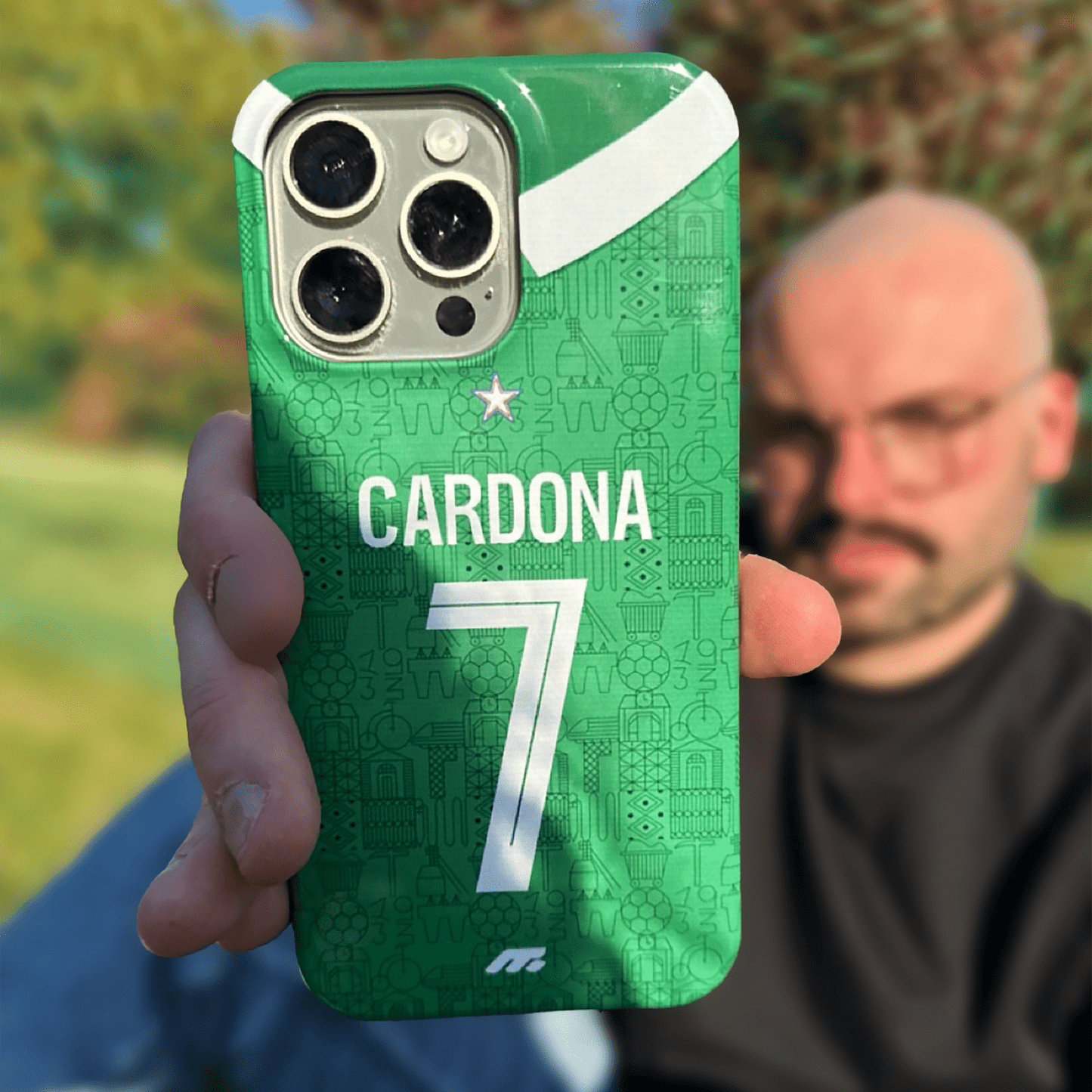 Coque de téléphone As Saint-Etienne personnalisé de football