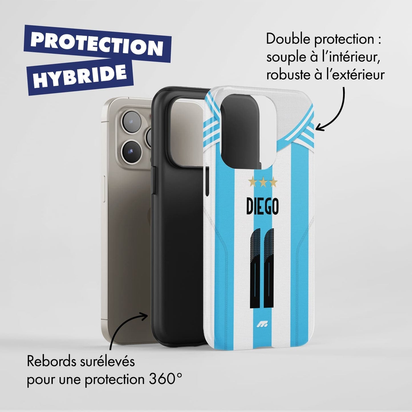 Coque  Argentine football personnalisable pour téléphone