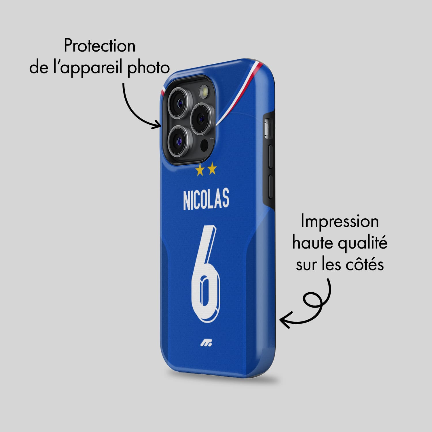 Coque Equipe de France football personnalisable pour téléphone