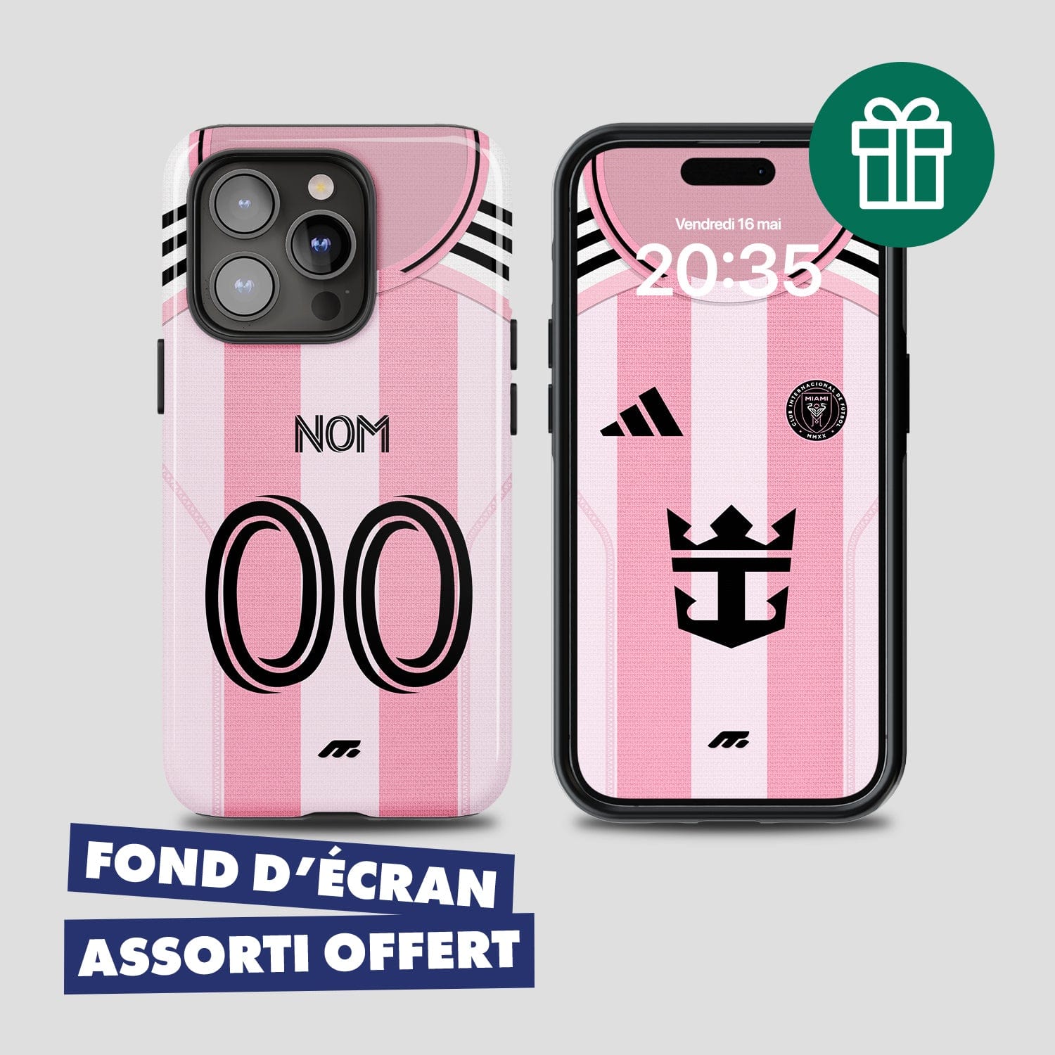 Coque INTER MIAMI football personnalisable