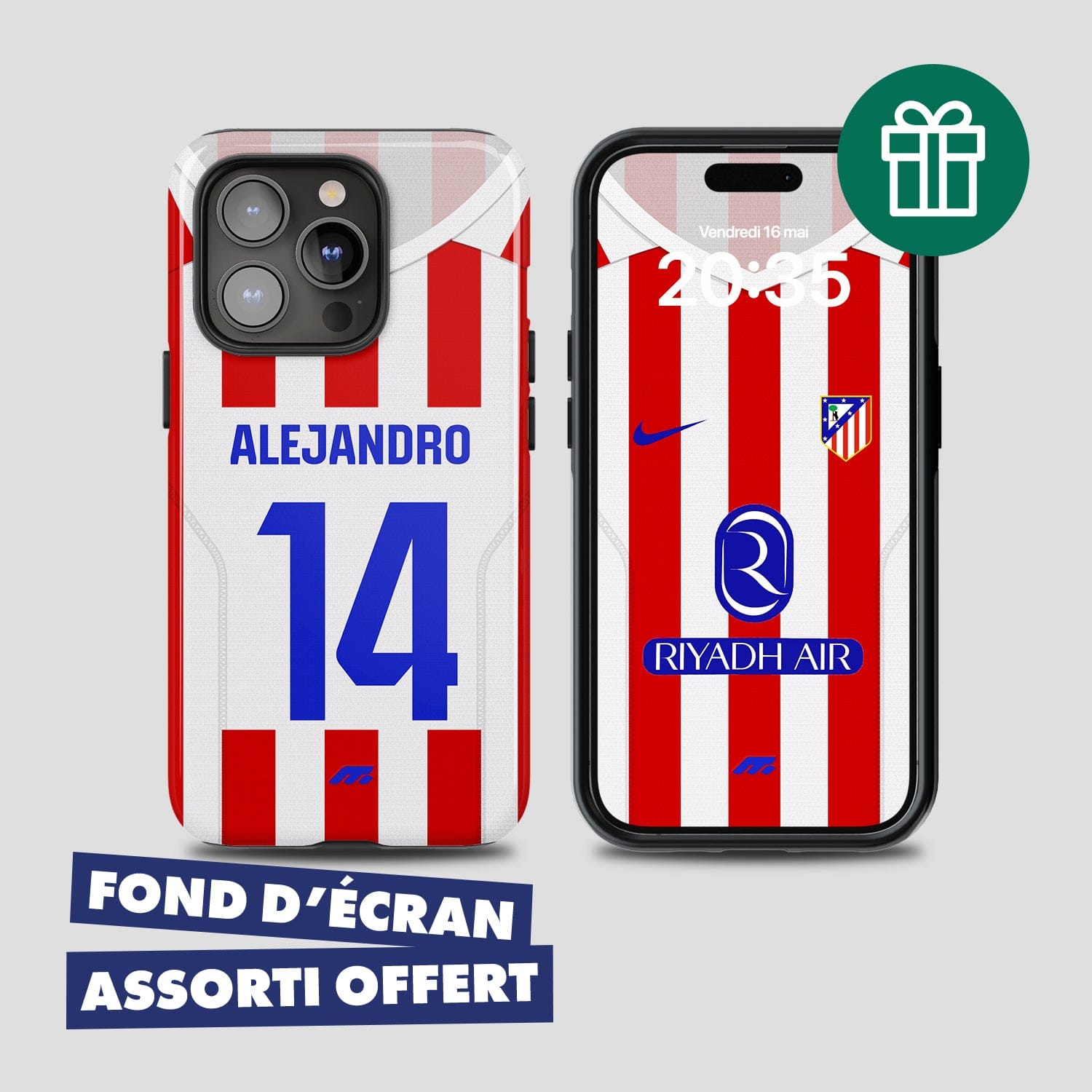 Coque Atletico Madrid personnalisable