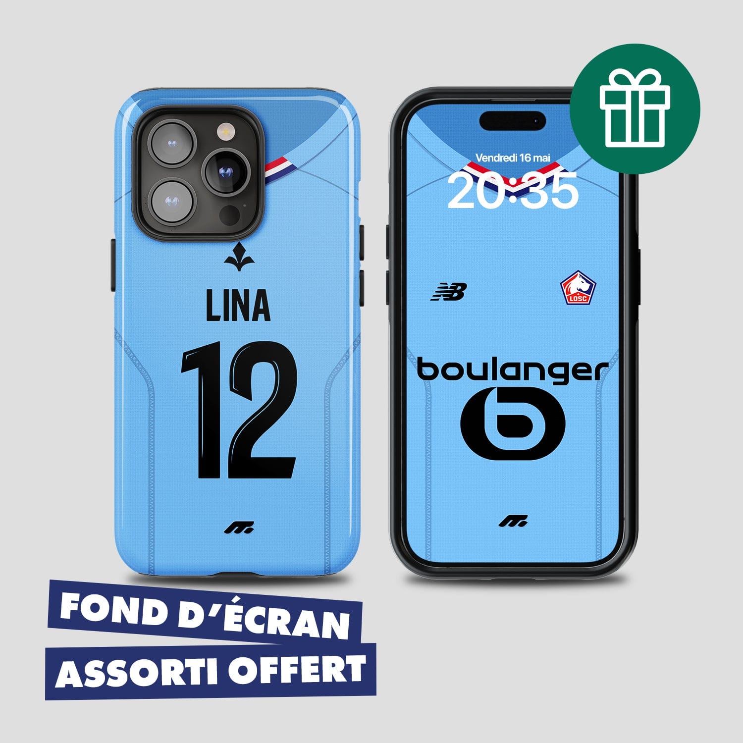 Coque LOSC gardien football personnalisable pour téléphone