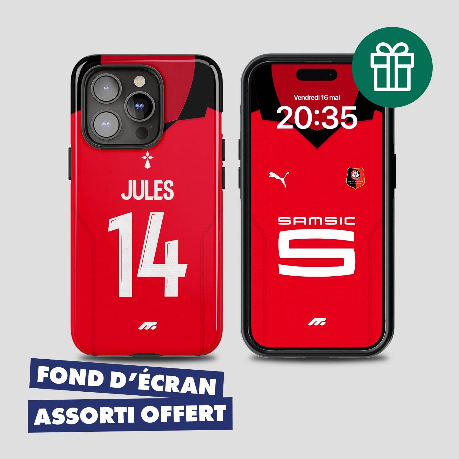 Coque Stade rennais football personnalisable pour téléphone