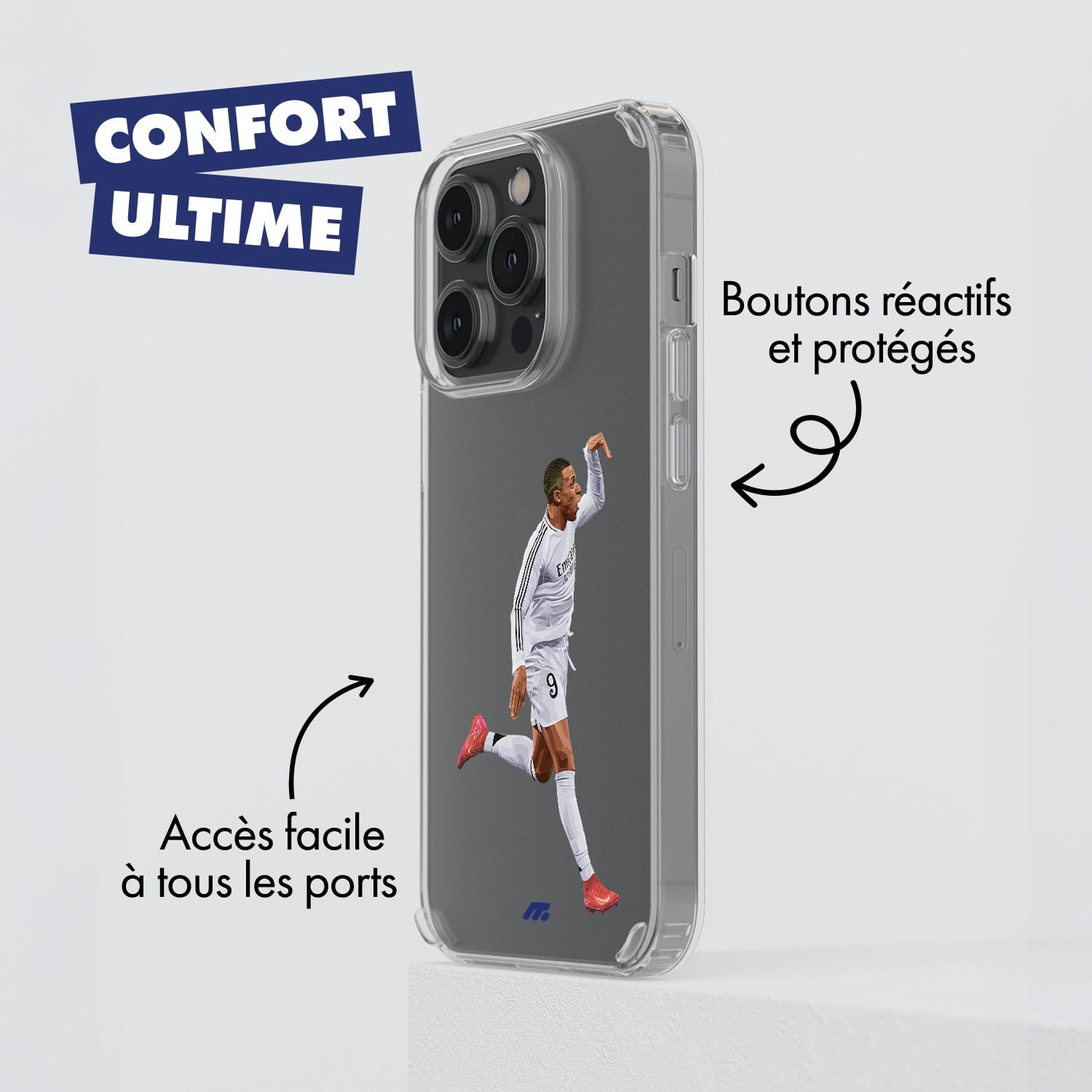 Coque Kylian Mbappé de Football Real Madrid CF