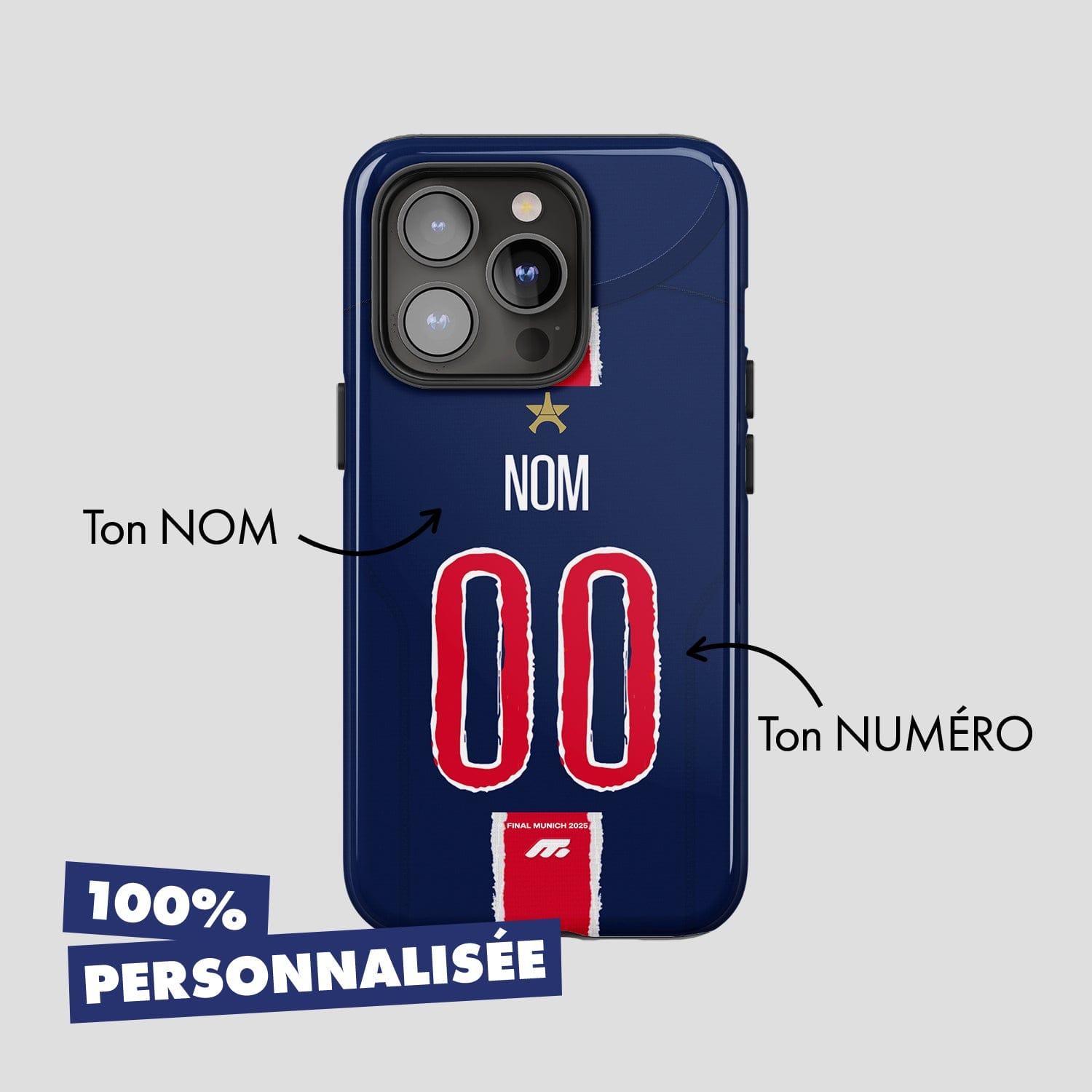Coque PSG football personnalisable pour téléphone