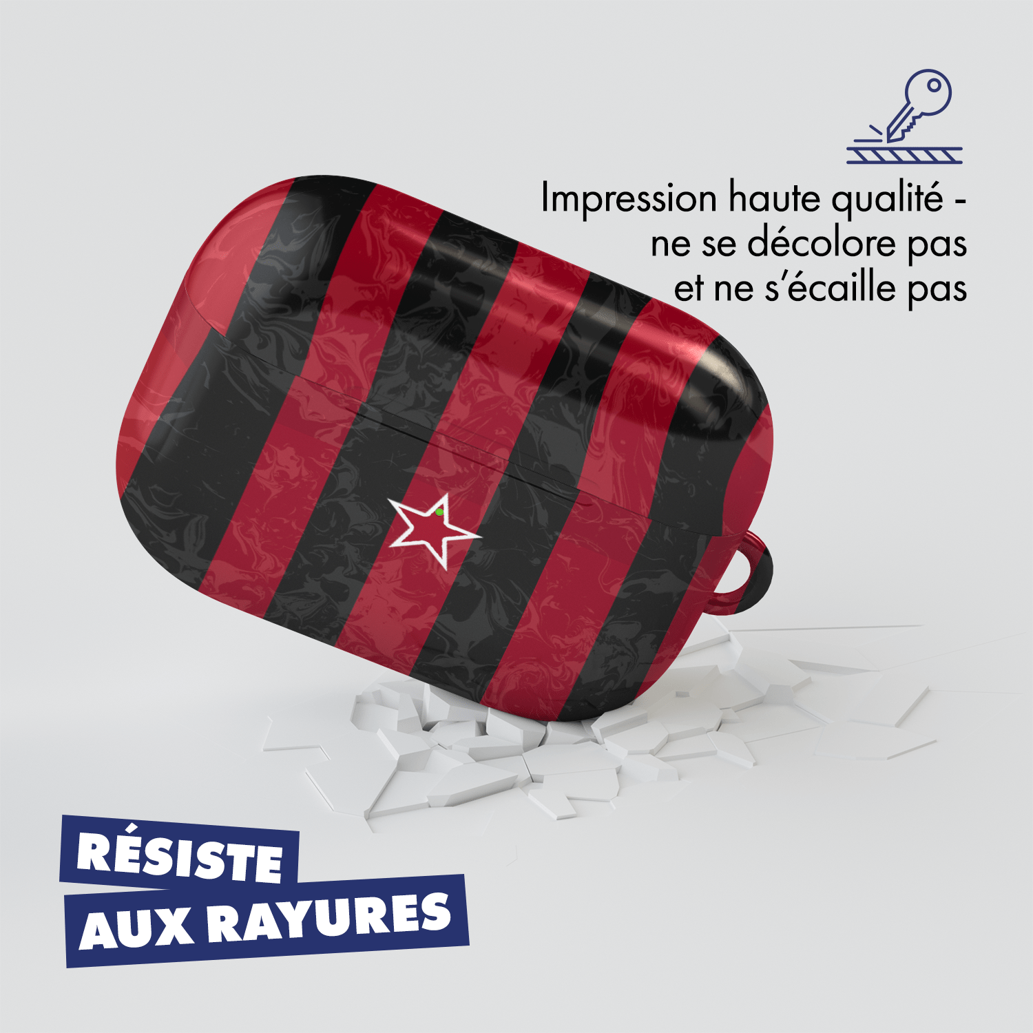 Coque pour AirPods & Samsung buds football AC Milan