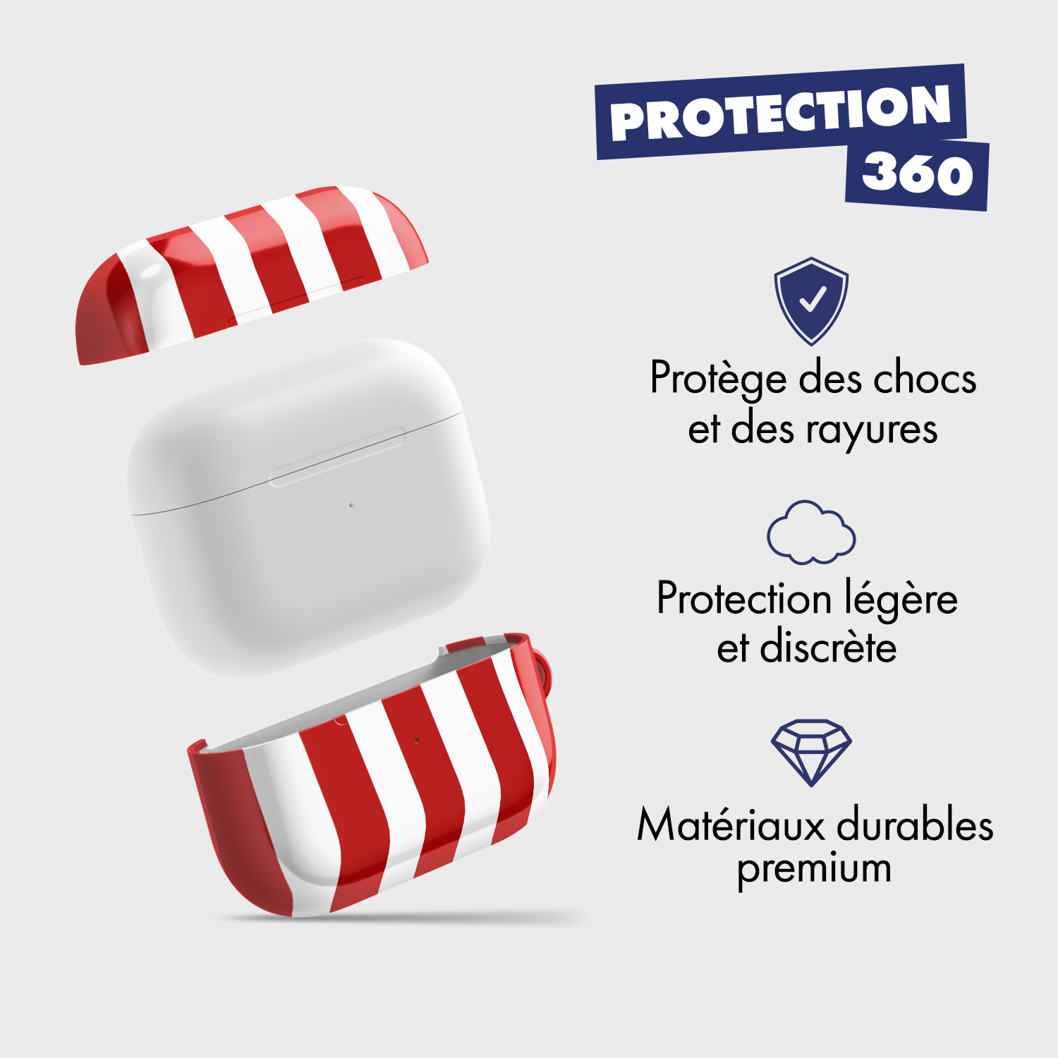 Coque pour AirPods & Samsung buds football Atletico Madrid