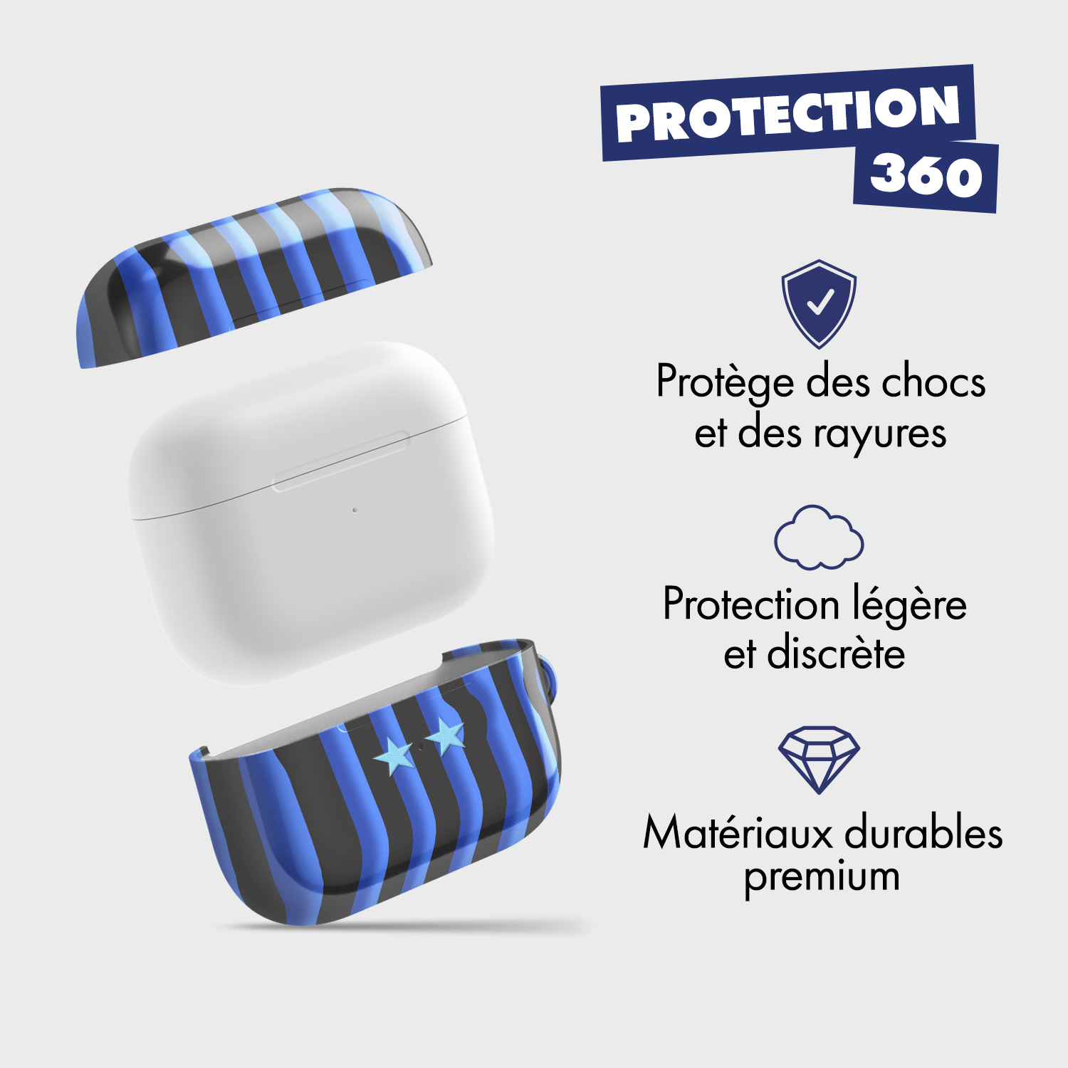 Coque pour AirPods & Samsung buds football Inter Milan