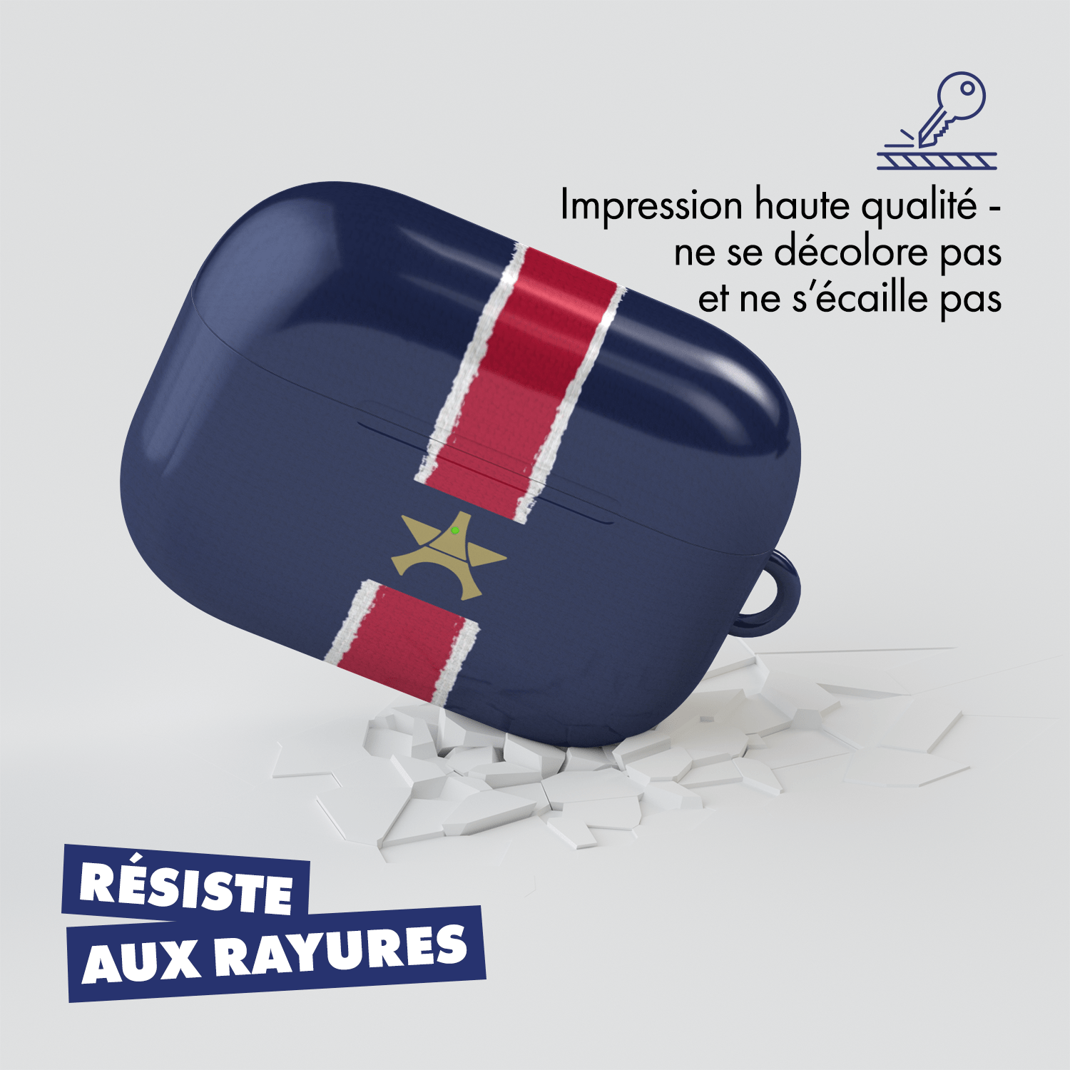 Coque pour AirPods & Samsung buds football Paris Saint-Germain