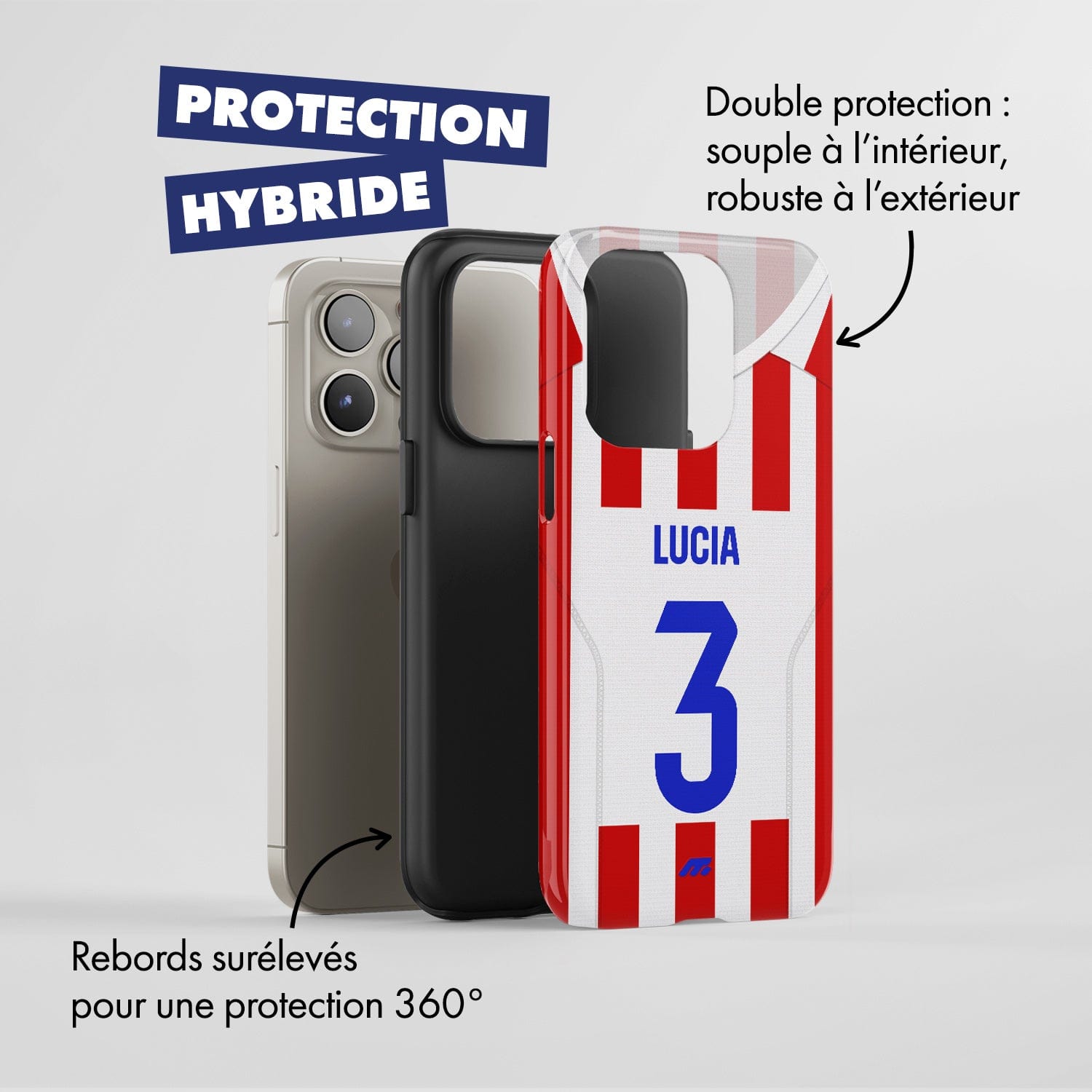 Coque Atletico Madrid personnalisable