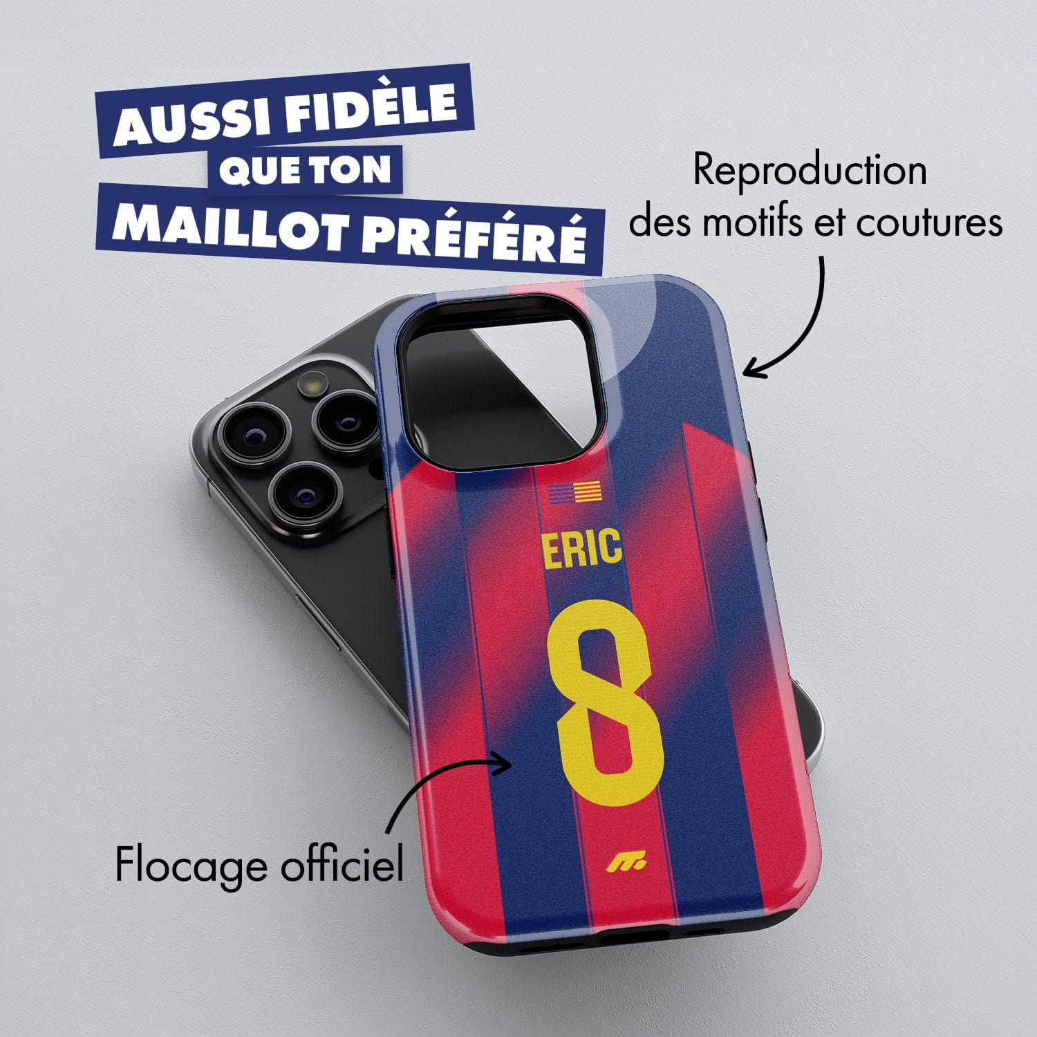 Coque FC Barcelone football personnalisable
