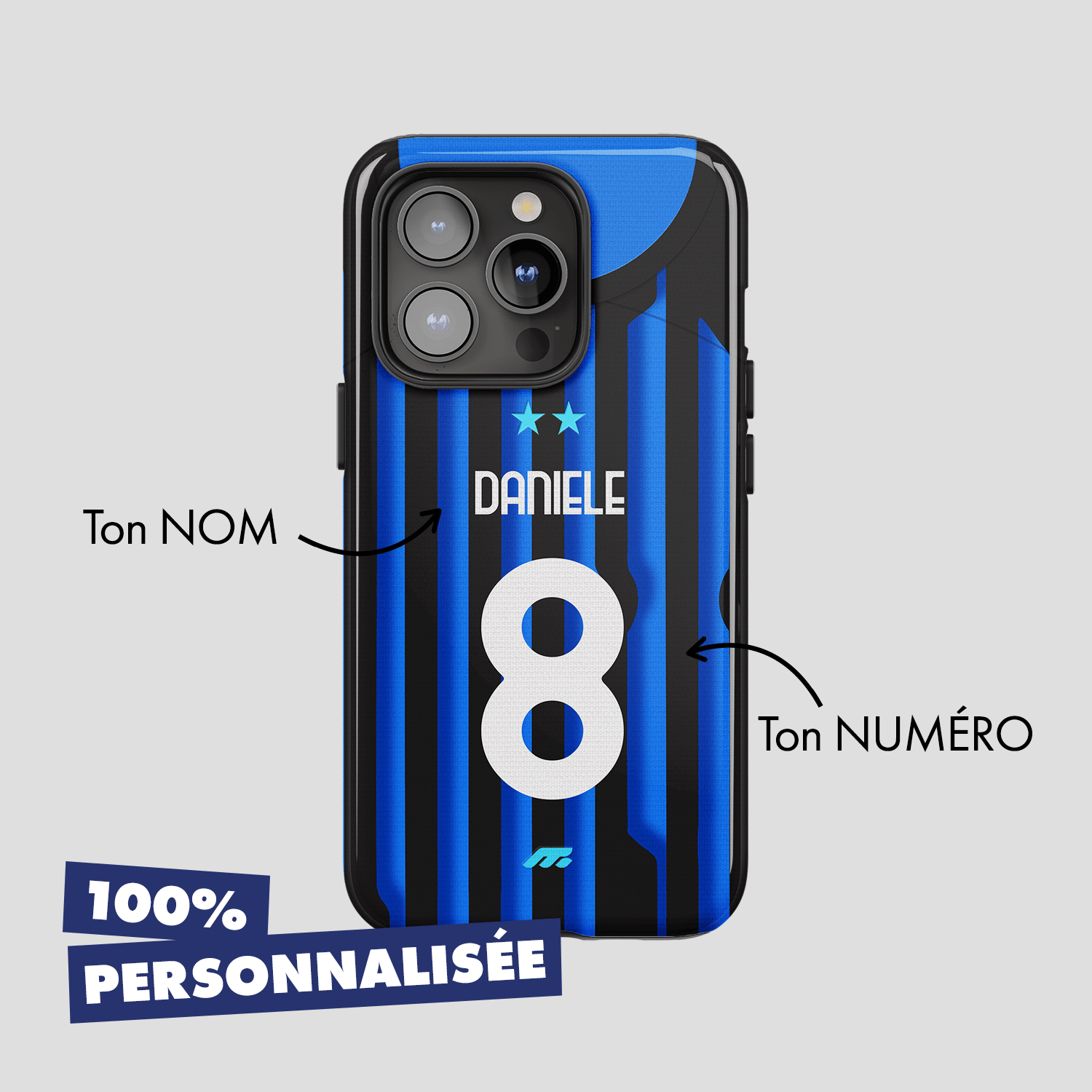Coque Inter Milan football personnalisable pour téléphone