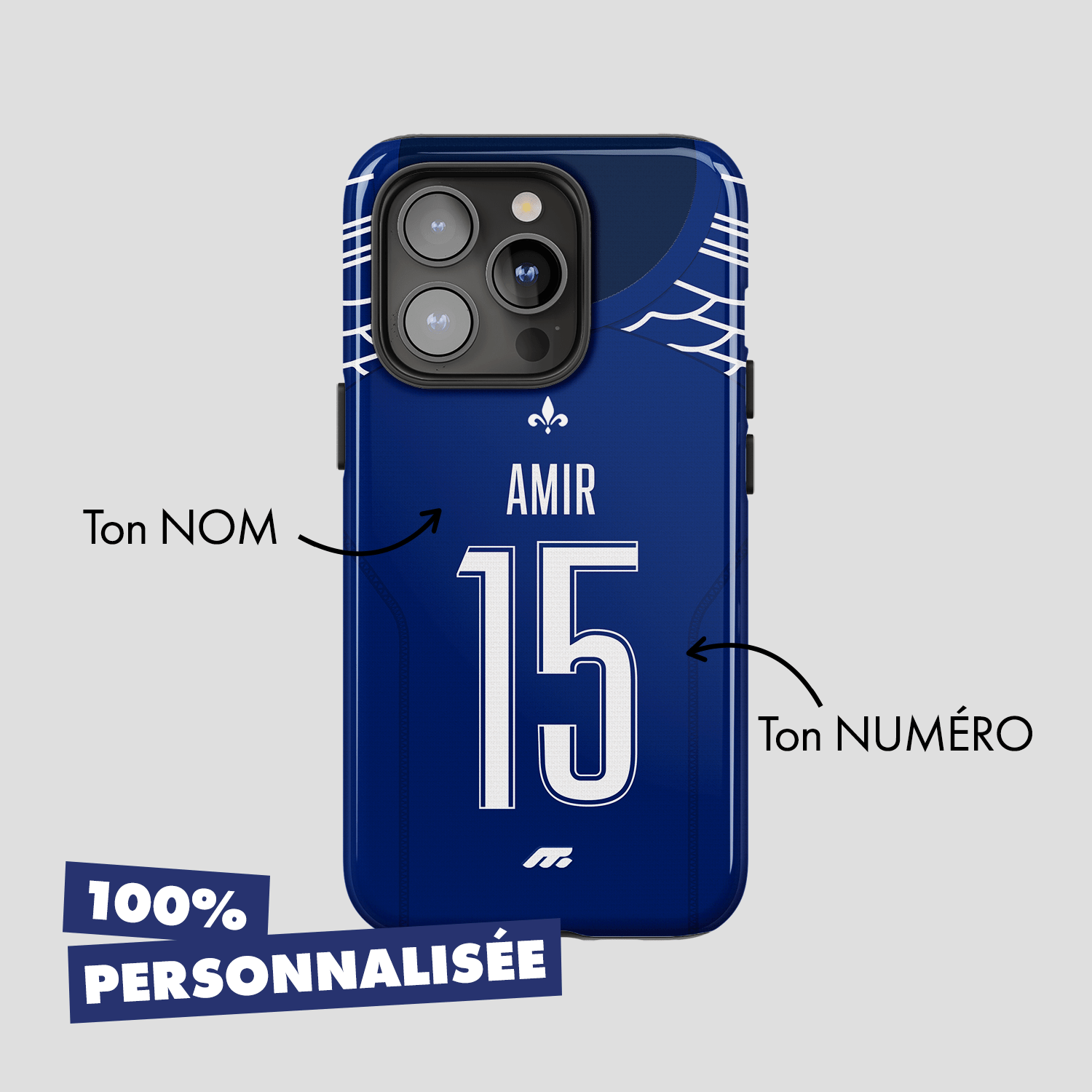 Coque PSG JORDAN AILÉ football personnalisable pour téléphone