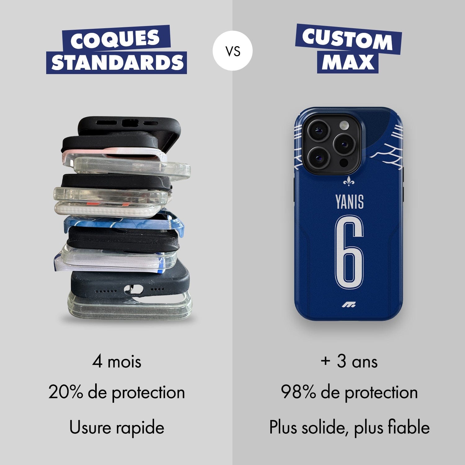 Coque PSG JORDAN AILÉ football personnalisable pour téléphone