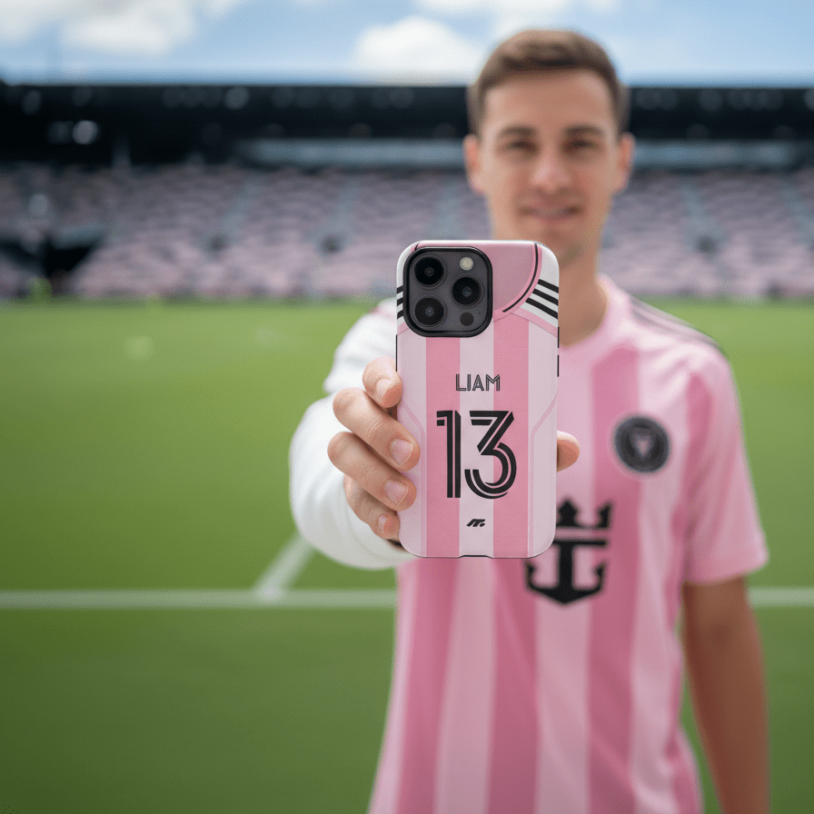 Coque de téléphone Inter Miami personnalisé de football