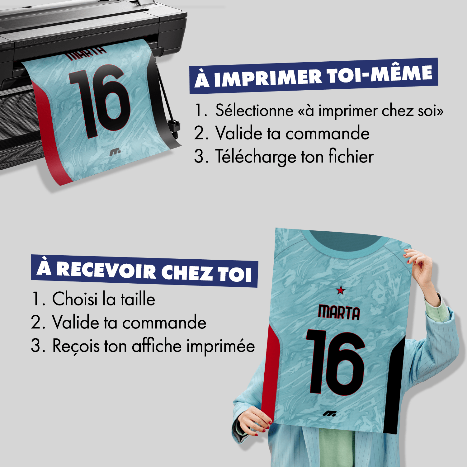 Affiche AC Milano football personnalisable à imprimer