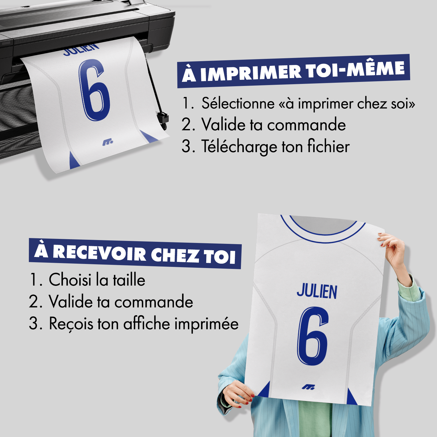 Affiche AUXERRE football personnalisable à imprimer