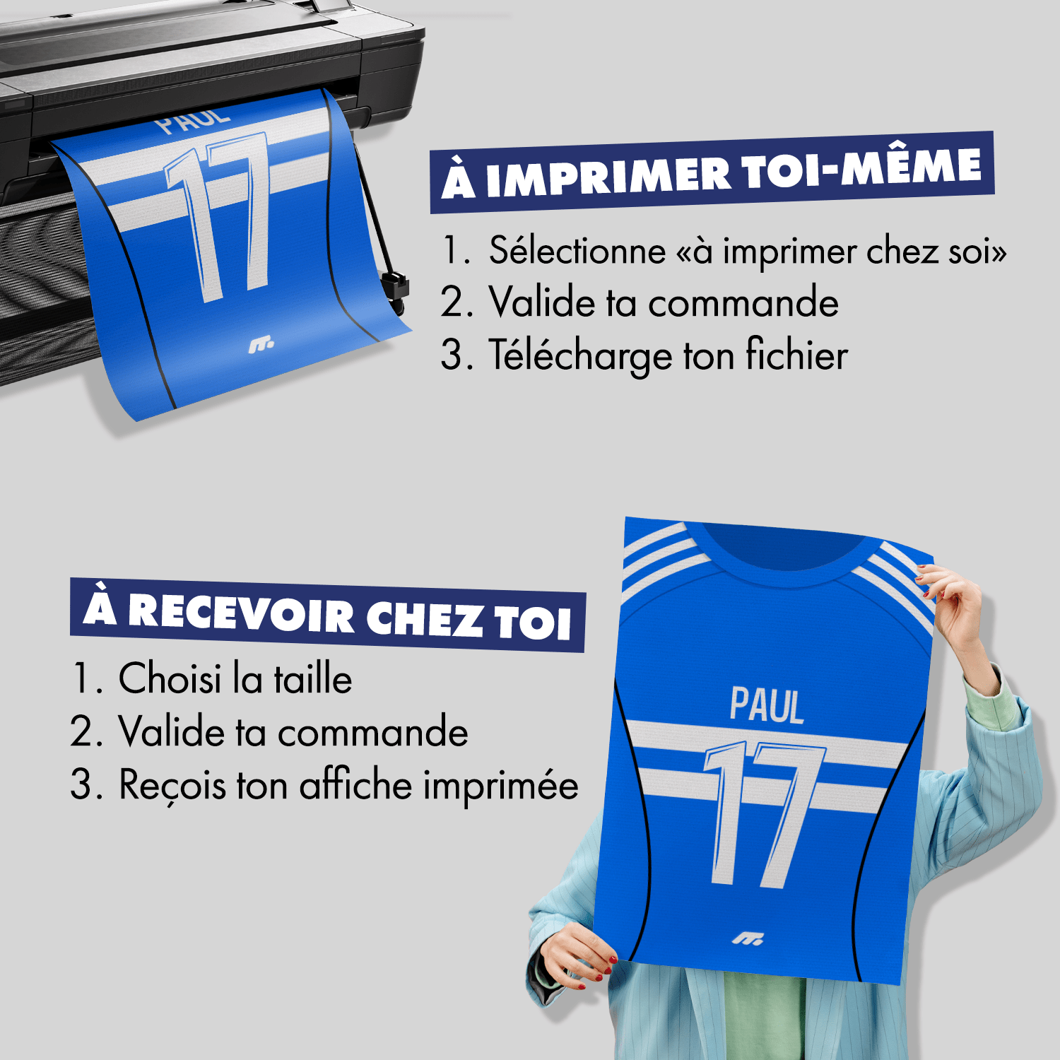 Affiche BASTIA football personnalisable à imprimer