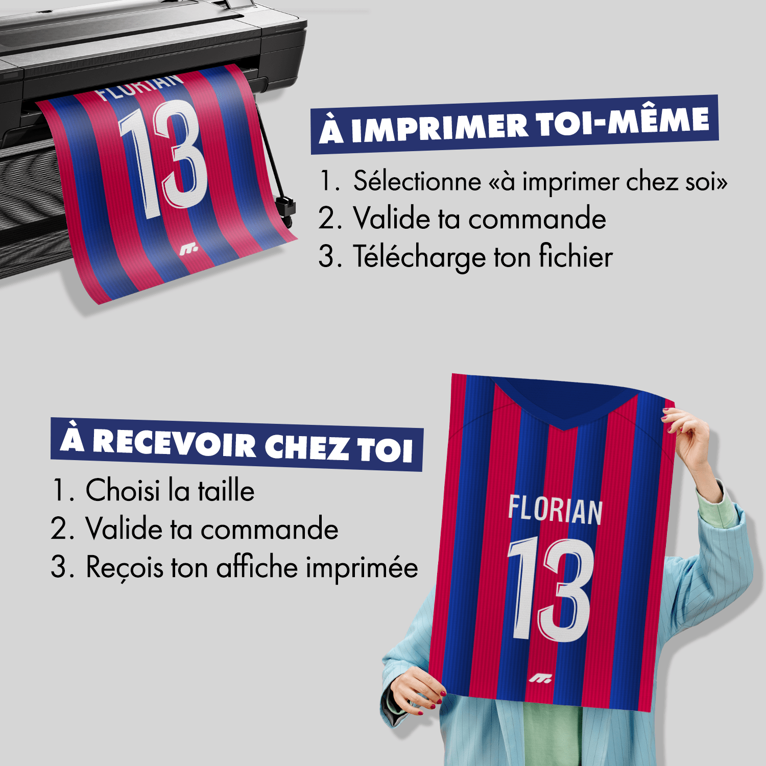 Affiche CLERMONT football personnalisable à imprimer