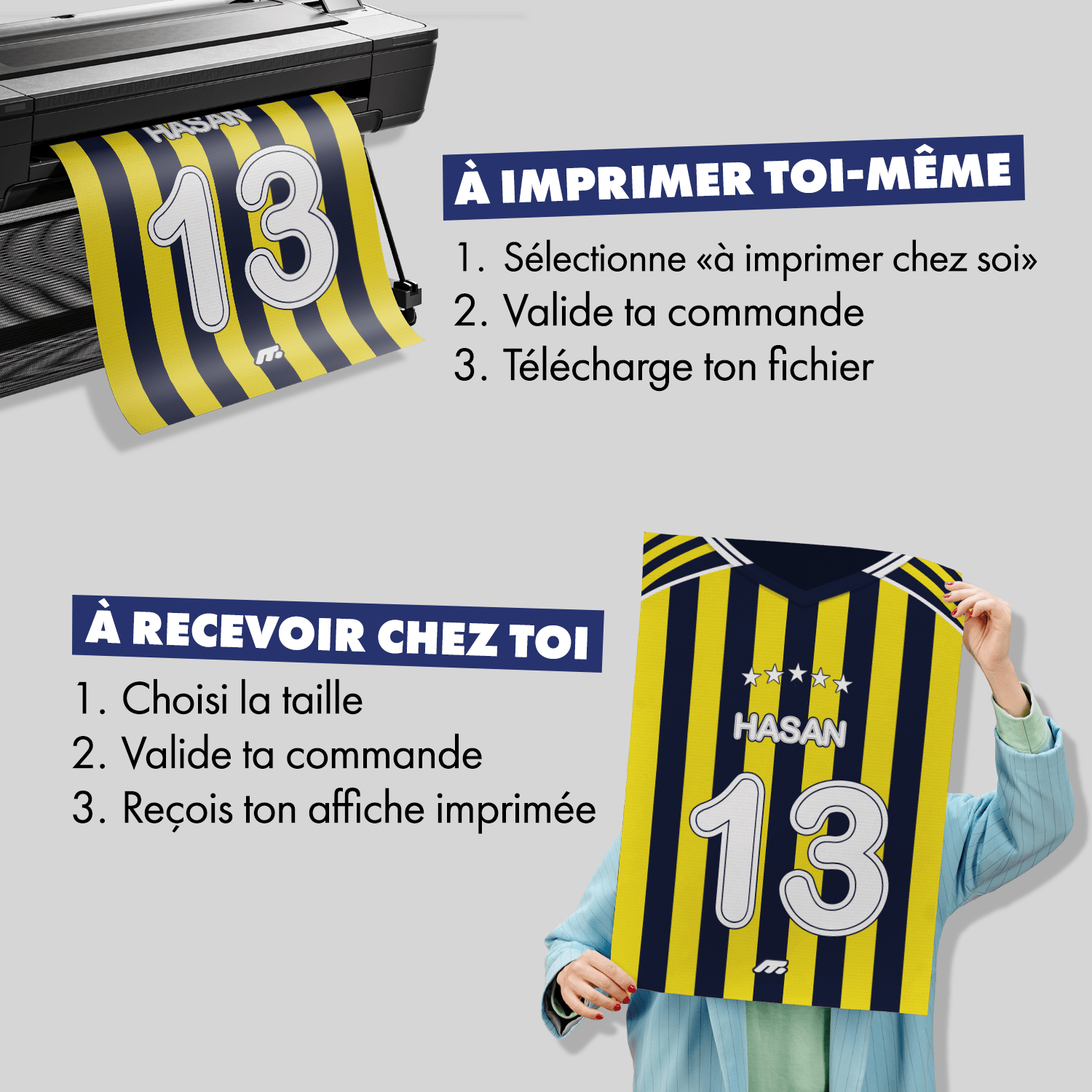 Affiche FENERBAHCE football personnalisable à imprimer