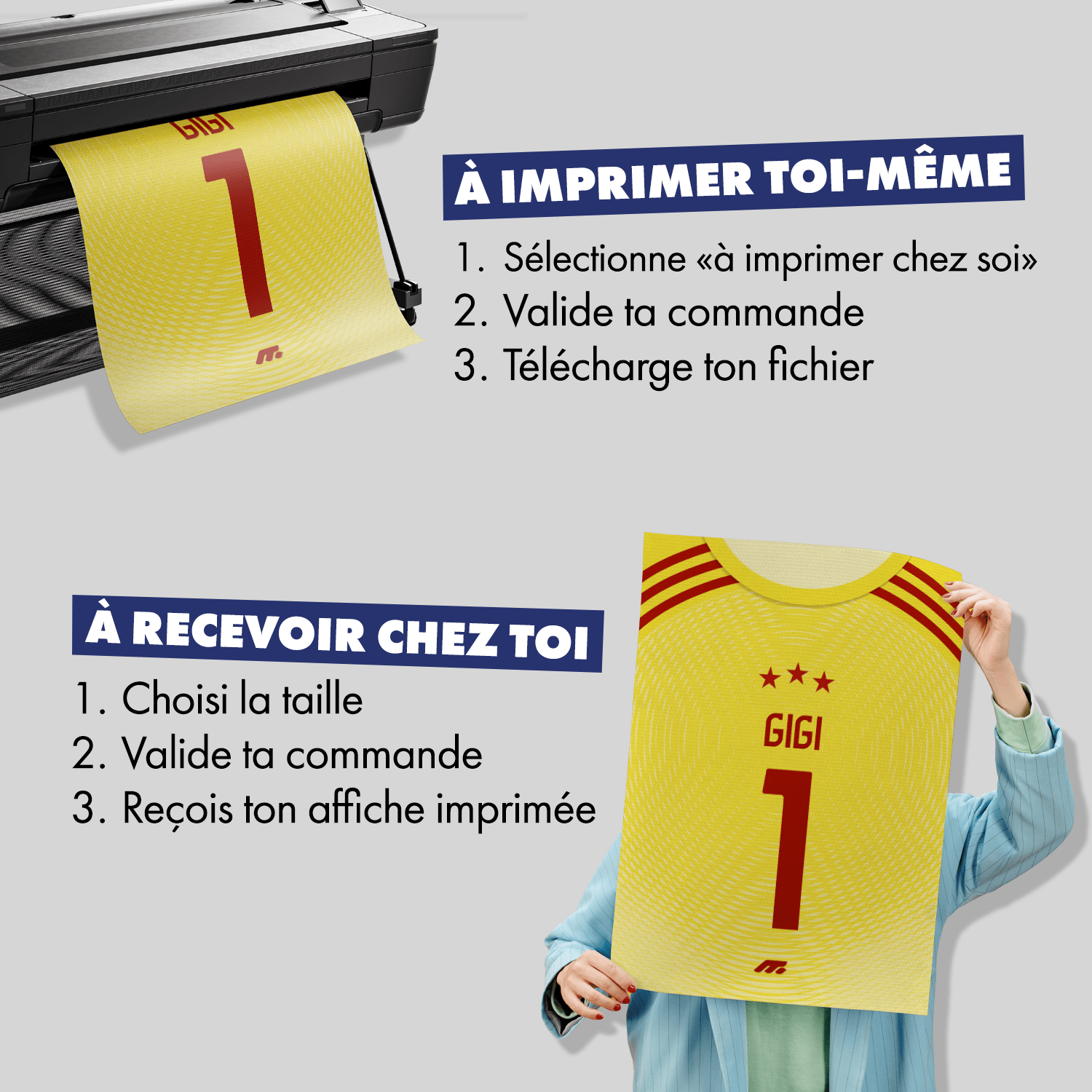 Affiche Juventus Turin football personnalisable à imprimer