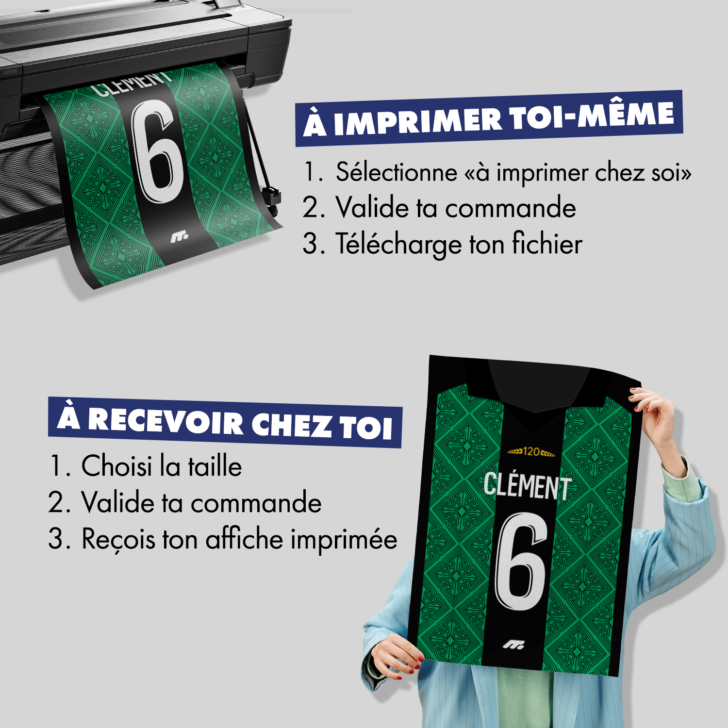 Affiche RC Lens football personnalisable à imprimer