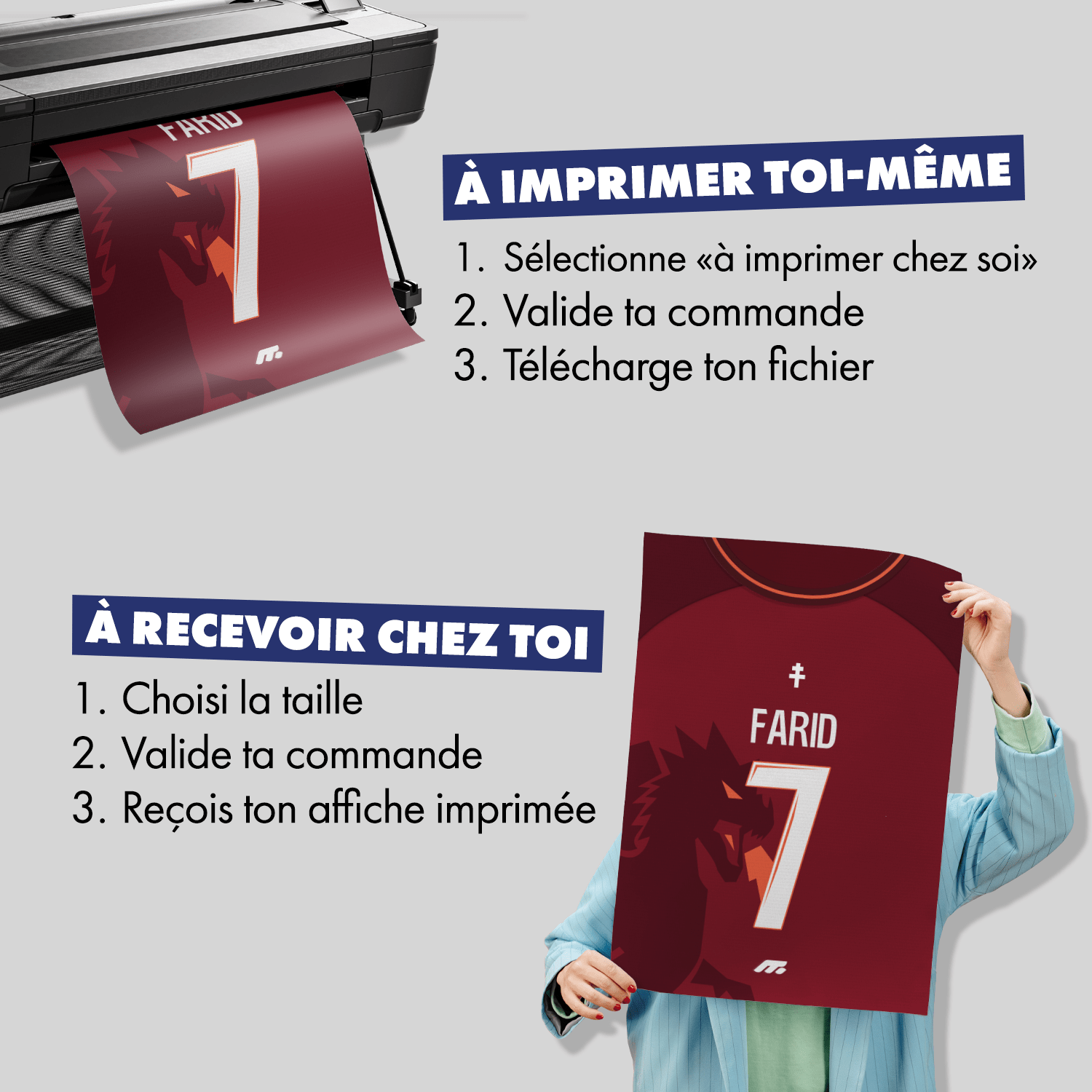 Affiche METZ football personnalisable à imprimer