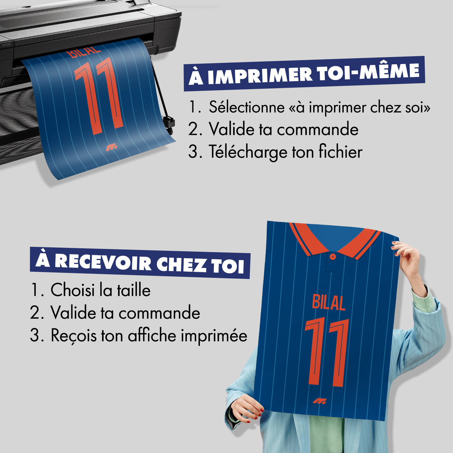 Affiche NICE football personnalisable à imprimer