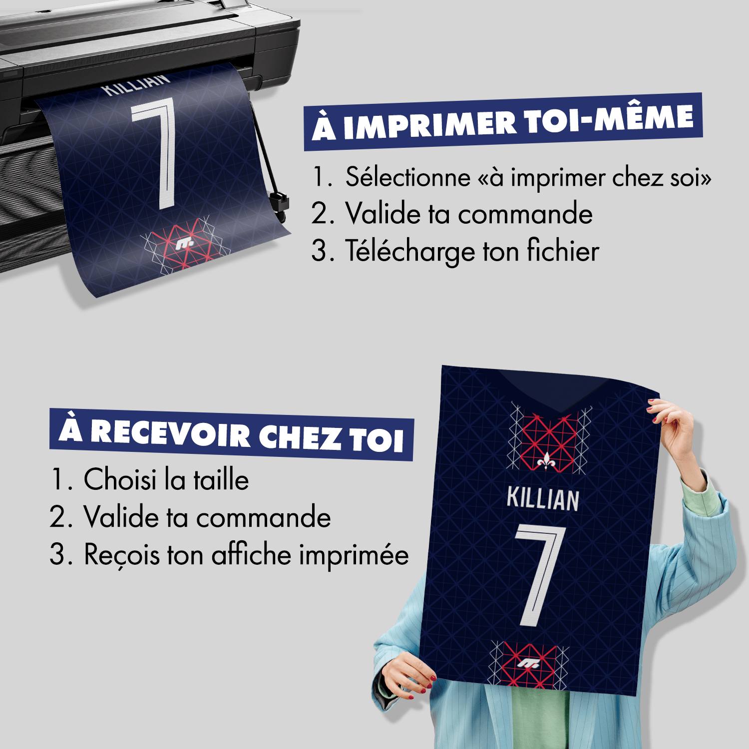 Affiche Paris Saint-Germain football personnalisable à imprimer