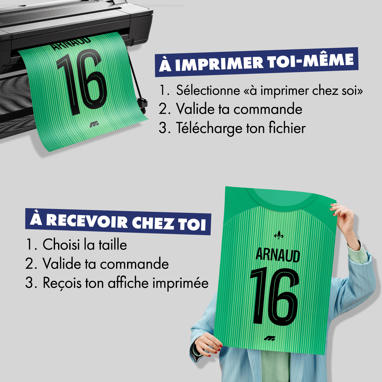 Affiche Paris Saint-Germain football personnalisable à imprimer