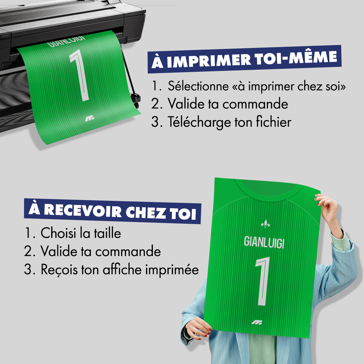 Affiche Paris Saint-Germain football personnalisable à imprimer