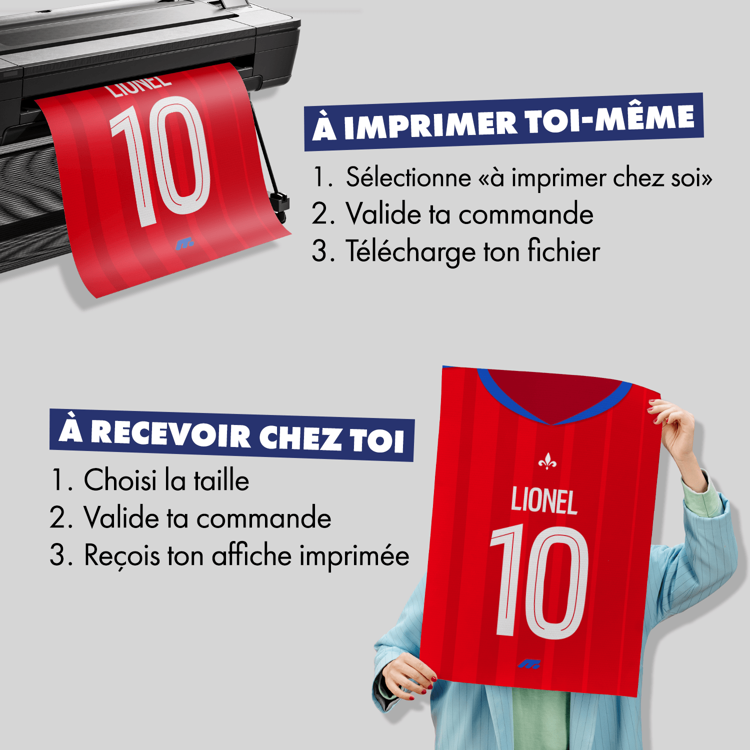 Affiche NICE football personnalisable à imprimer