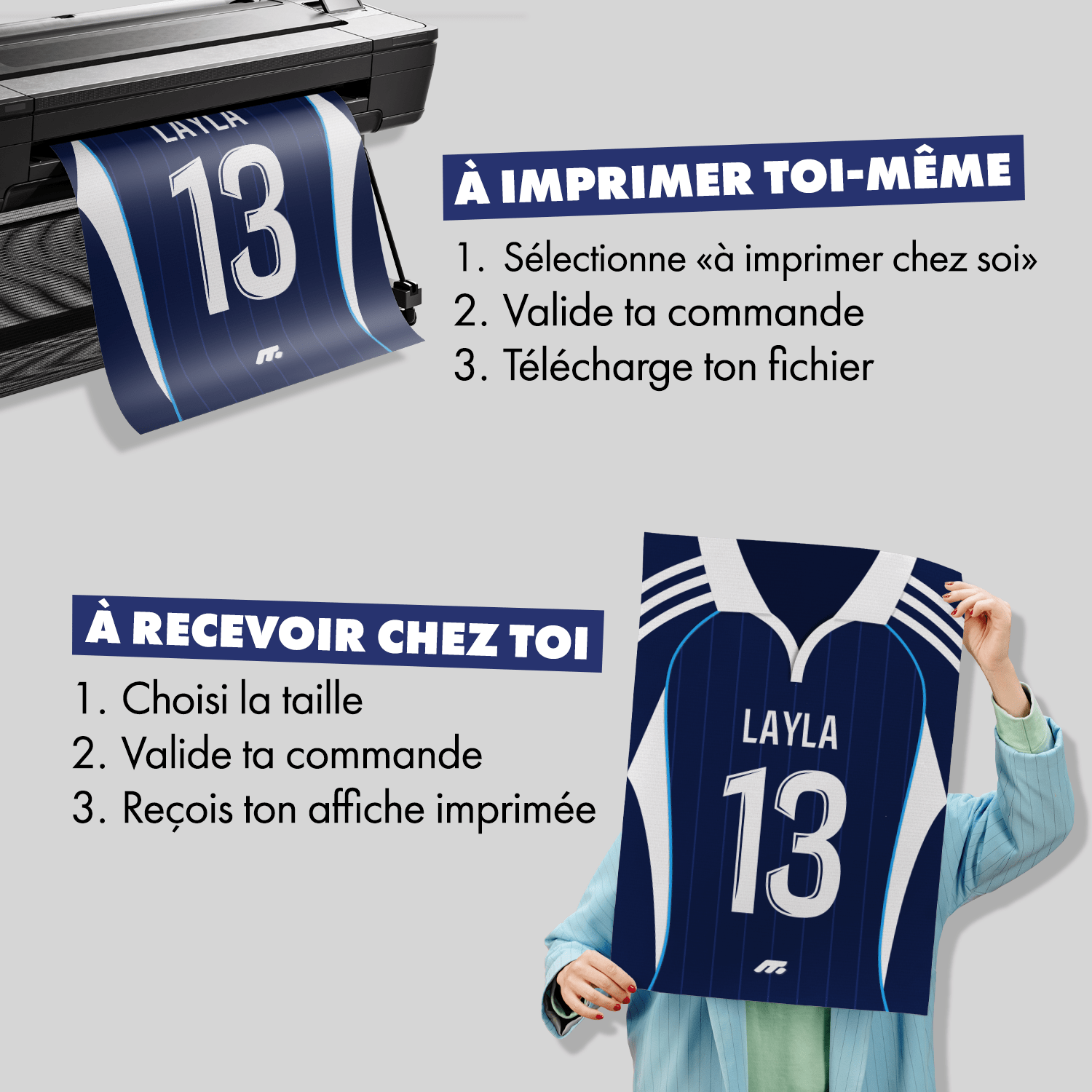 Affiche PARIS FC football personnalisable à imprimer