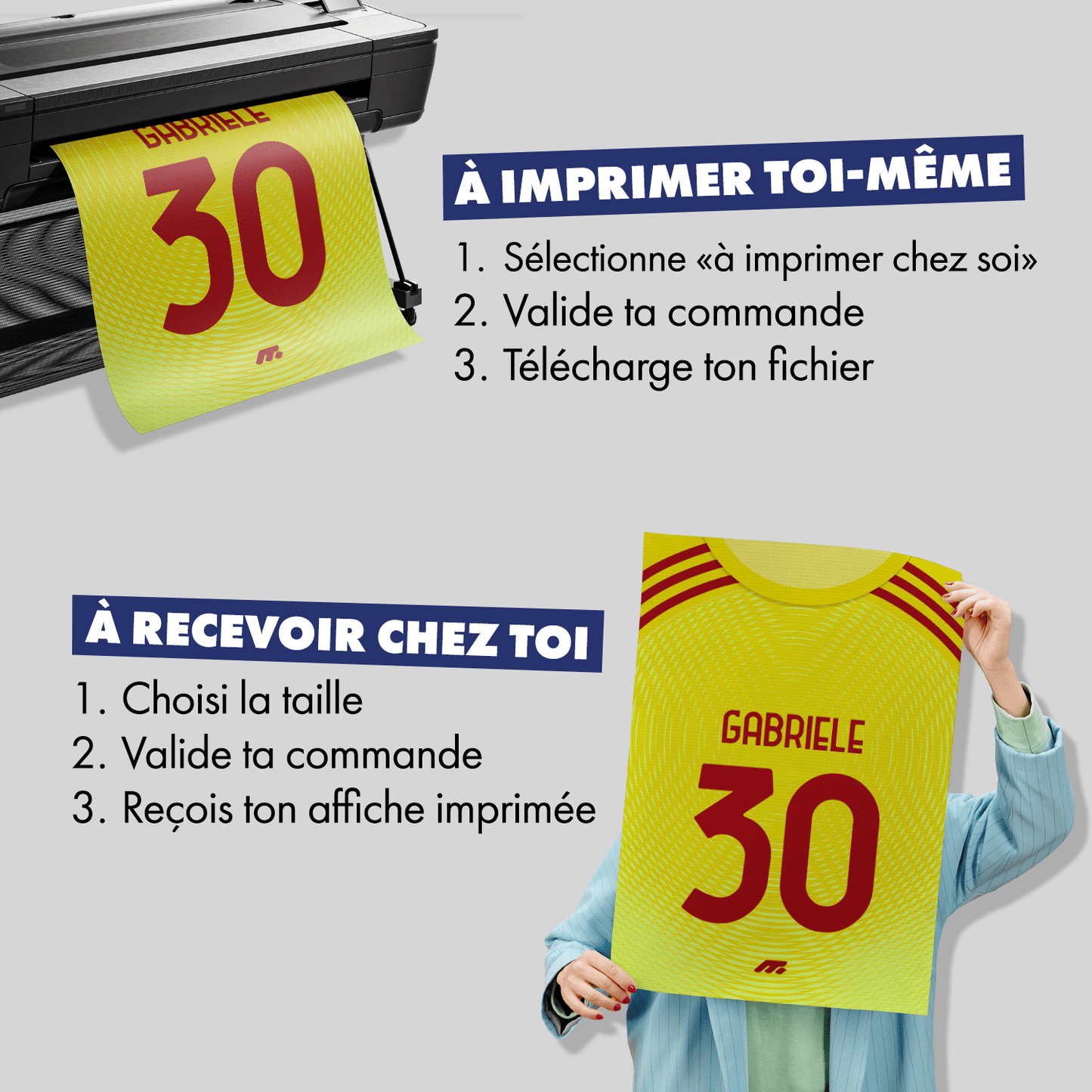 Affiche ROMA football personnalisable à imprimer