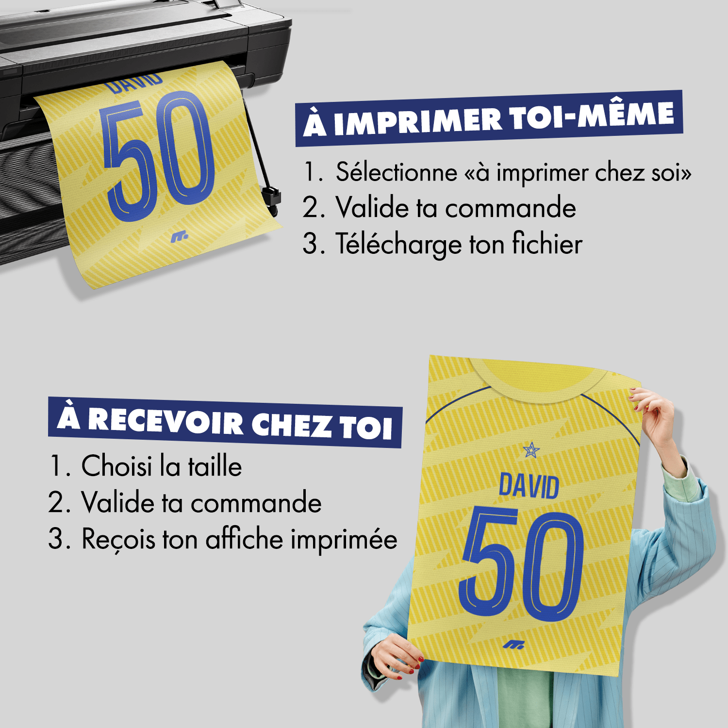 Affiche SAINT-ETIENNE football personnalisable à imprimer