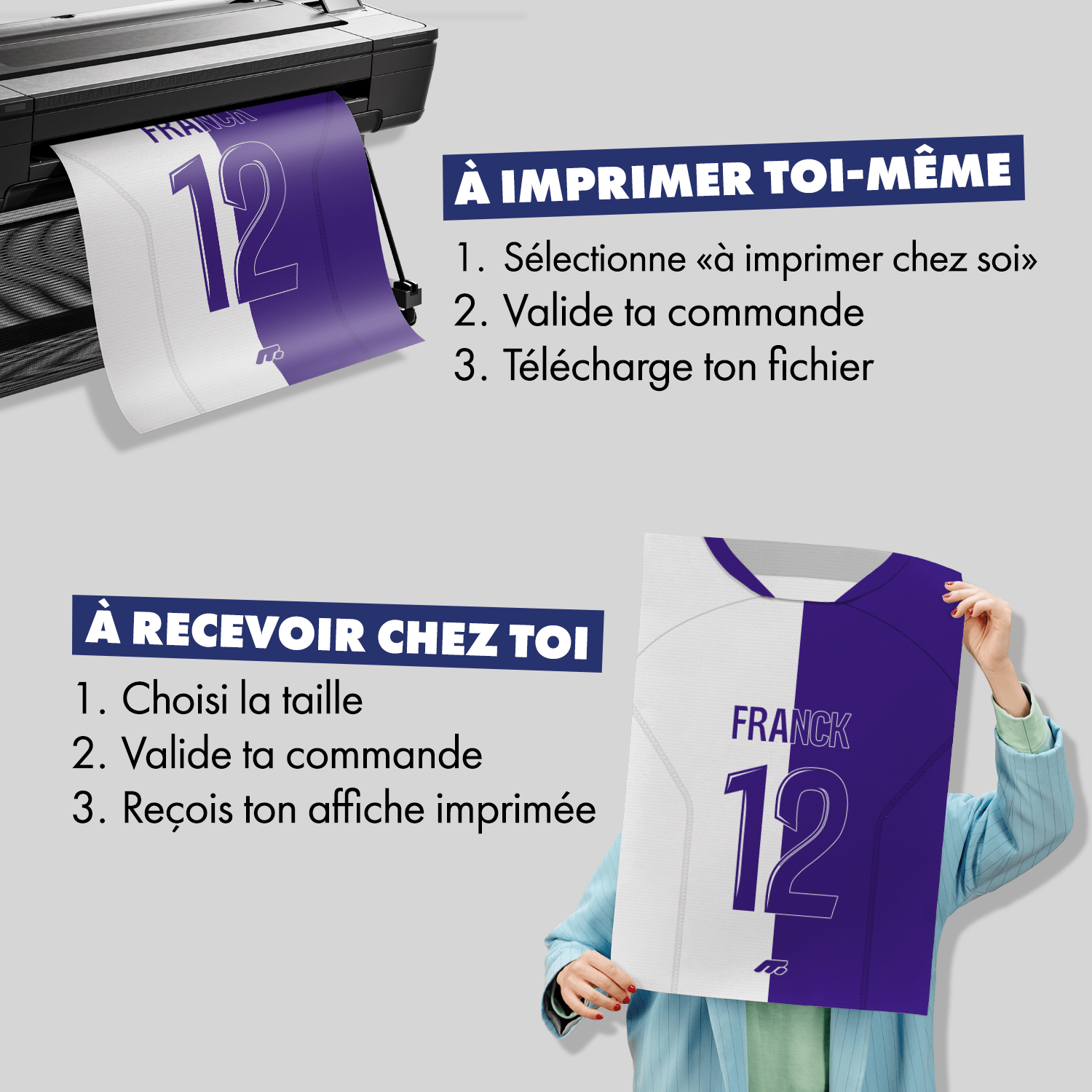 Affiche Toulouse FC football personnalisable à imprimer