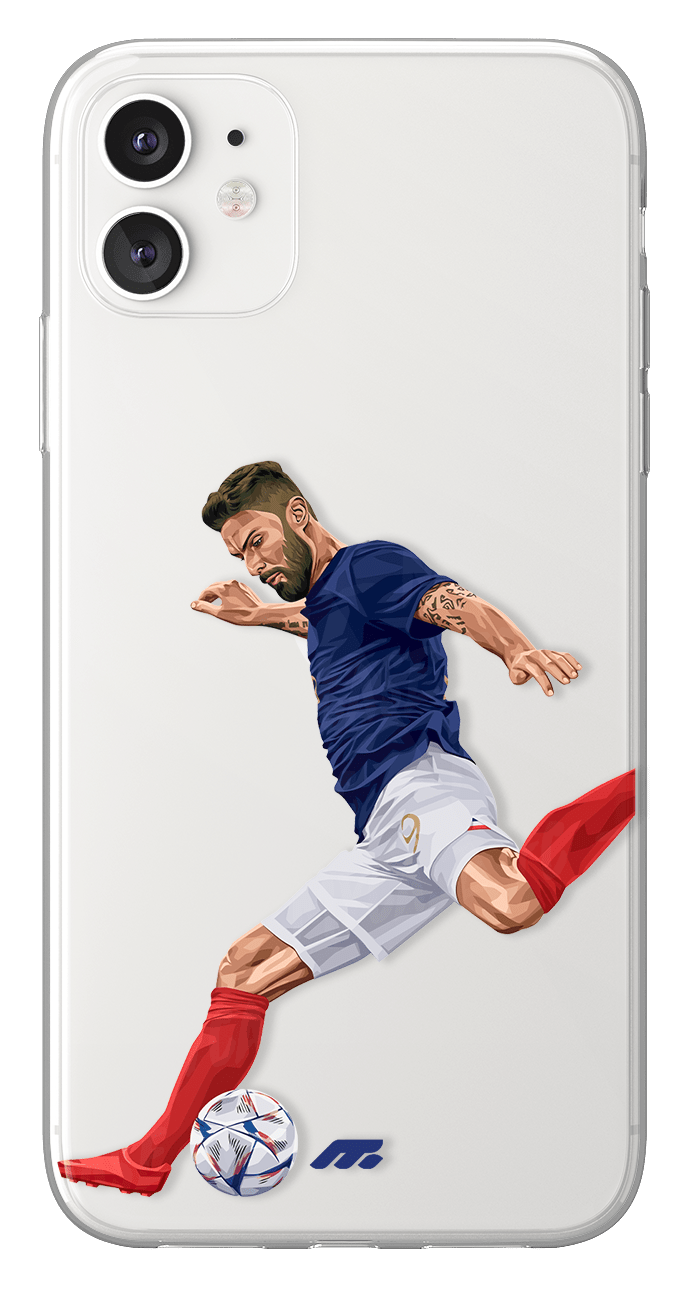 Coque de Olivier Giroud avec Equipe de France, Etui de téléphone de Football