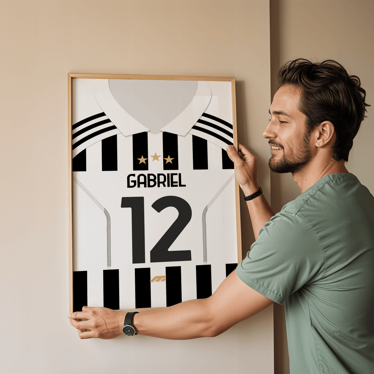 Affiche Juventus Turin football personnalisable à imprimer