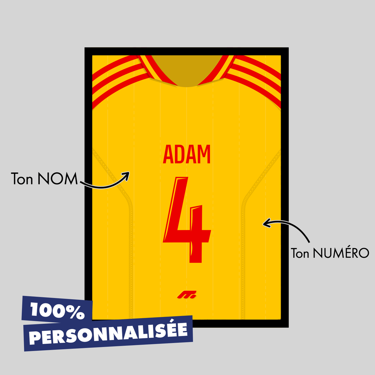 Affiche RC Lens football personnalisable à imprimer