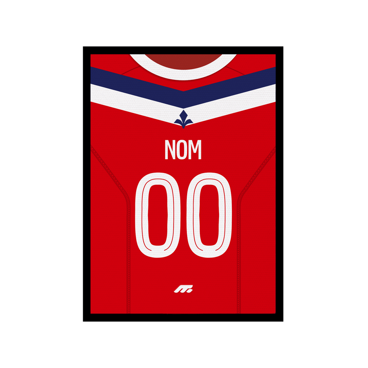 Affiche Lille OSC football personnalisable à imprimer